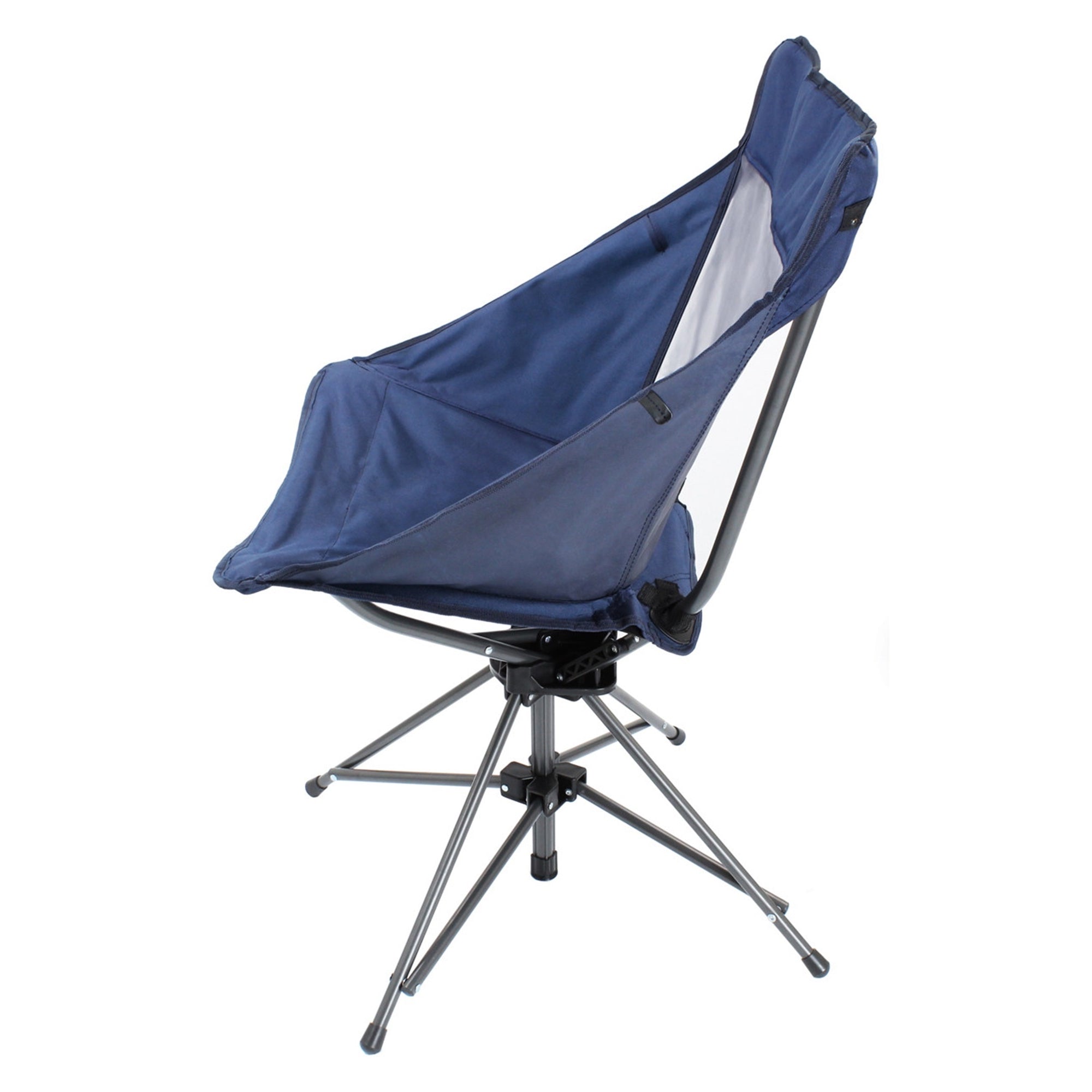 Zenithen Limited Portable Swivel Mesh Folding Chair, Navy (225lb Capacity)