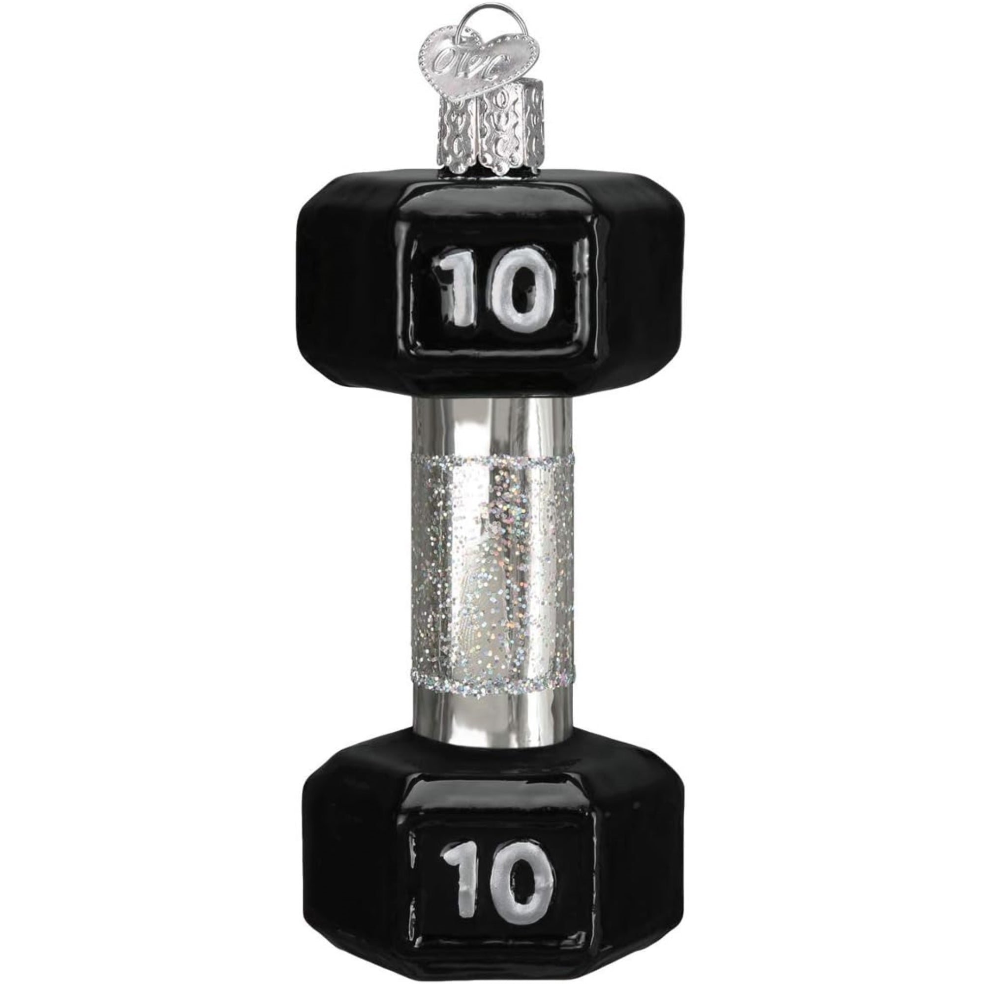 Old World Christmas Blown Glass Ornament for Christmas Tree, Dumbbell