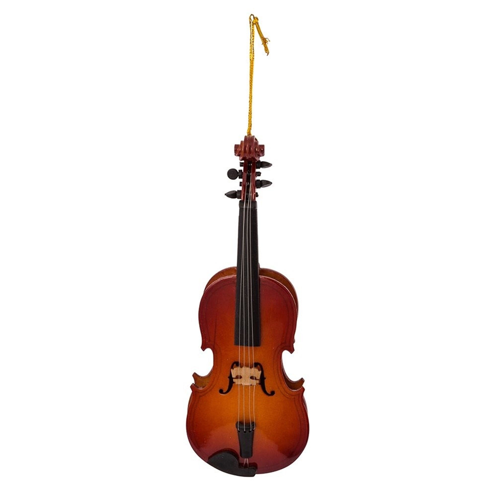 Kurt Adler Christmas Ornament, Wooden Violin in Hinged Case, 6.5"