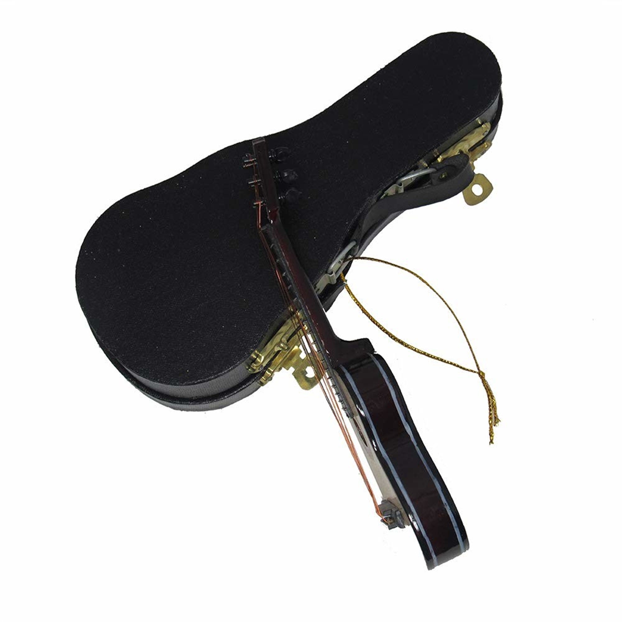 Kurt Adler Wood Pearlized Guitar Christmas Tree Ornament Hanging Decoration