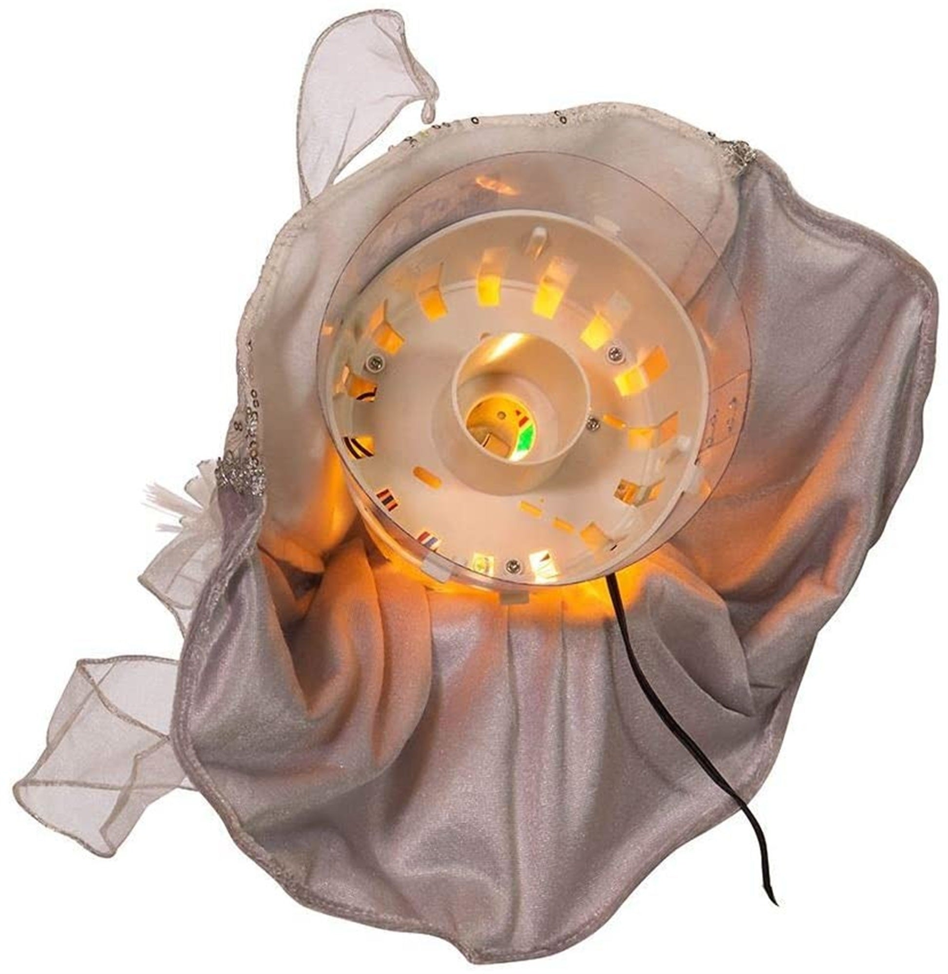Kurt Adler (AD0601) 16-Inch Fiber Optic White, Silver & Gray Angel Tree Topper