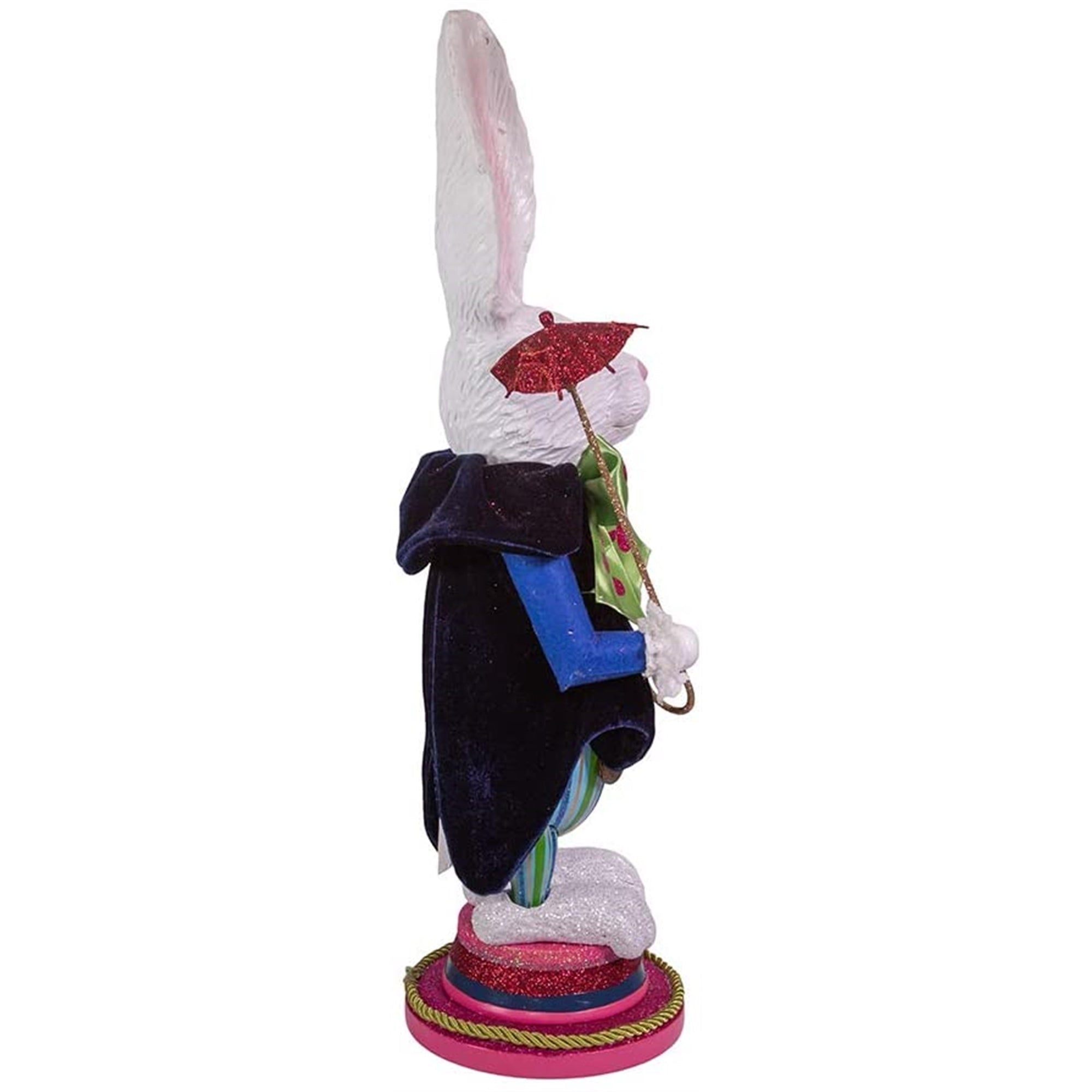 Kurt Adler Hollywood Nutcracker Collection, White Rabbit Nutcracker, 18"