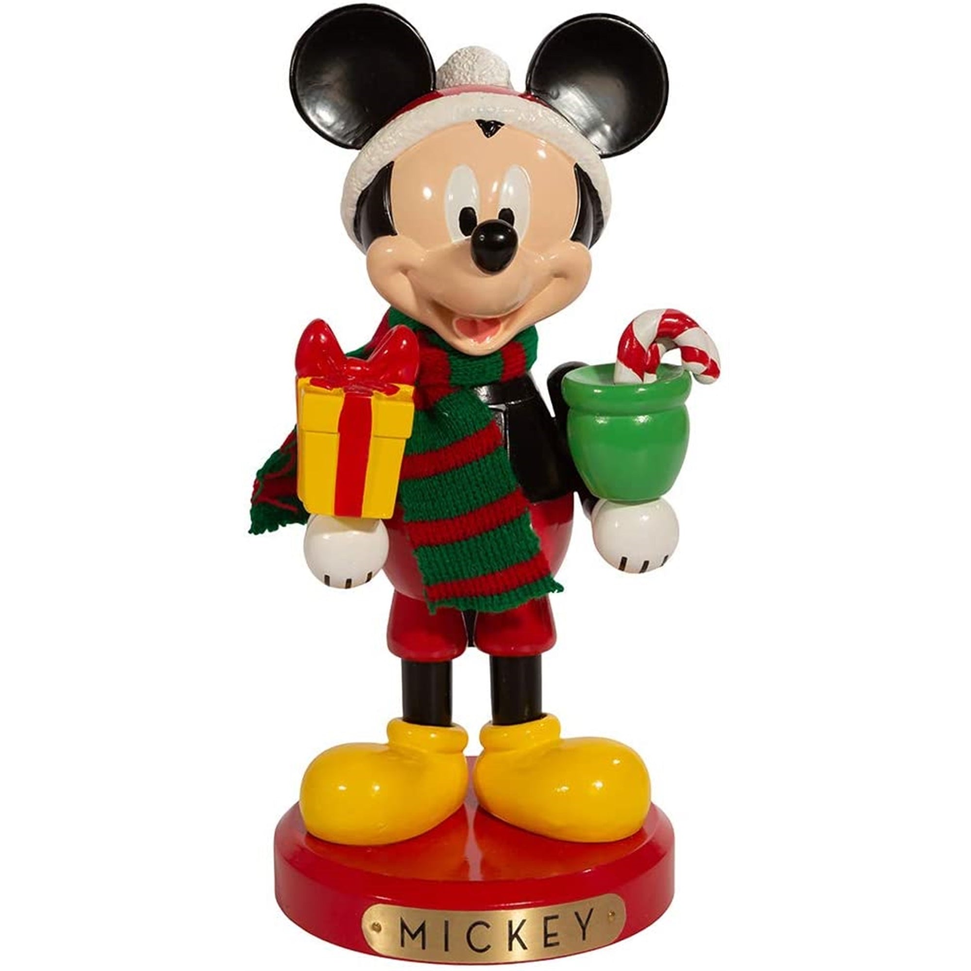 Kurt Adler Disney Mickey Mouse With Present Nutracker, 10"