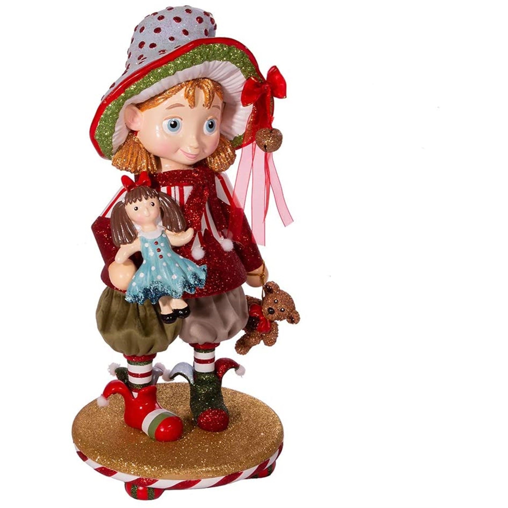 Kurt Adler Hollywood Nutcracker Collection, Elf Girl Nutcracker, 15"