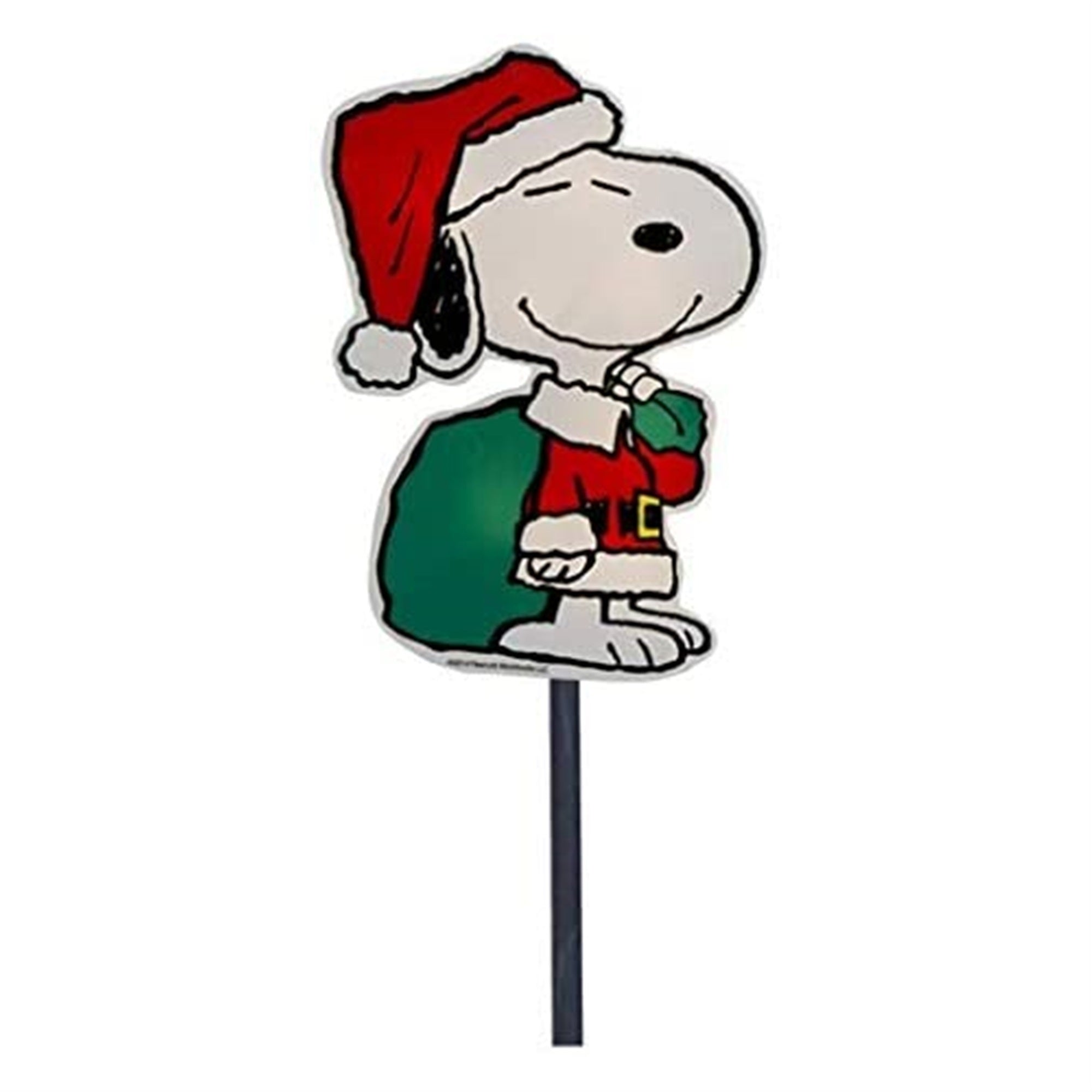 ProductWorks Peanuts 2D Pre-Lit 25 LEDs PVC Holiday Pathway Markers Display, Snoopy (Set of 4)