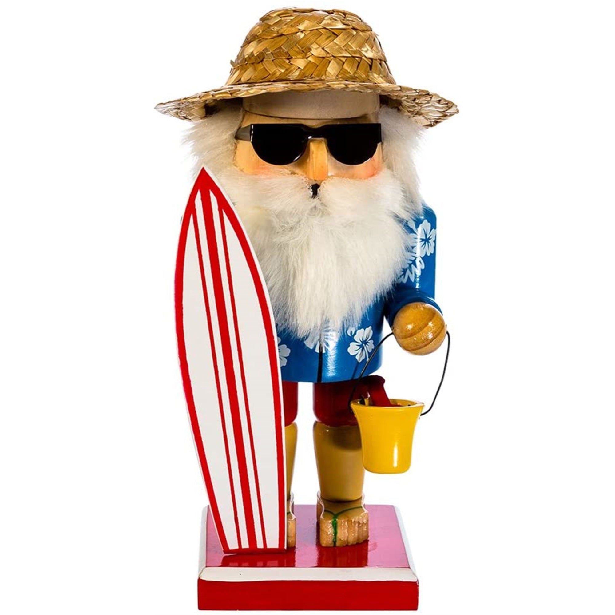 Kurt Adler Surfer Santa Nutcracker, 8"