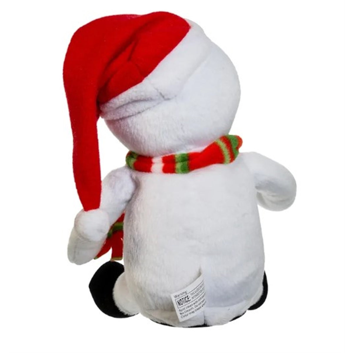 Kurt Adler Plush Snowman in Hat & Scarf, Laughing and Farting Snowman, 10"