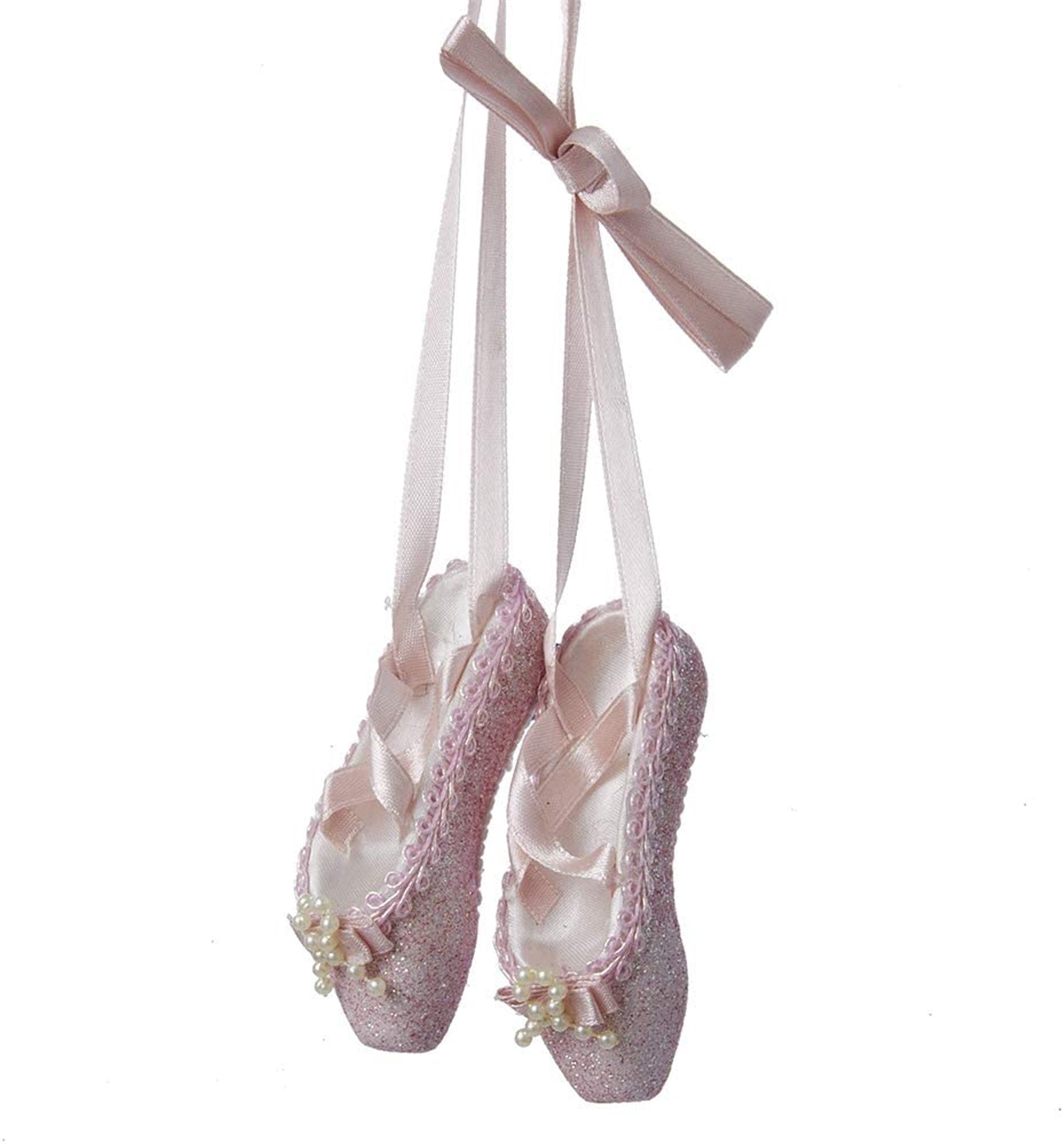 Kurt Adler Resin Ornament for Christmas Tree, Ballet Shoes, Pink