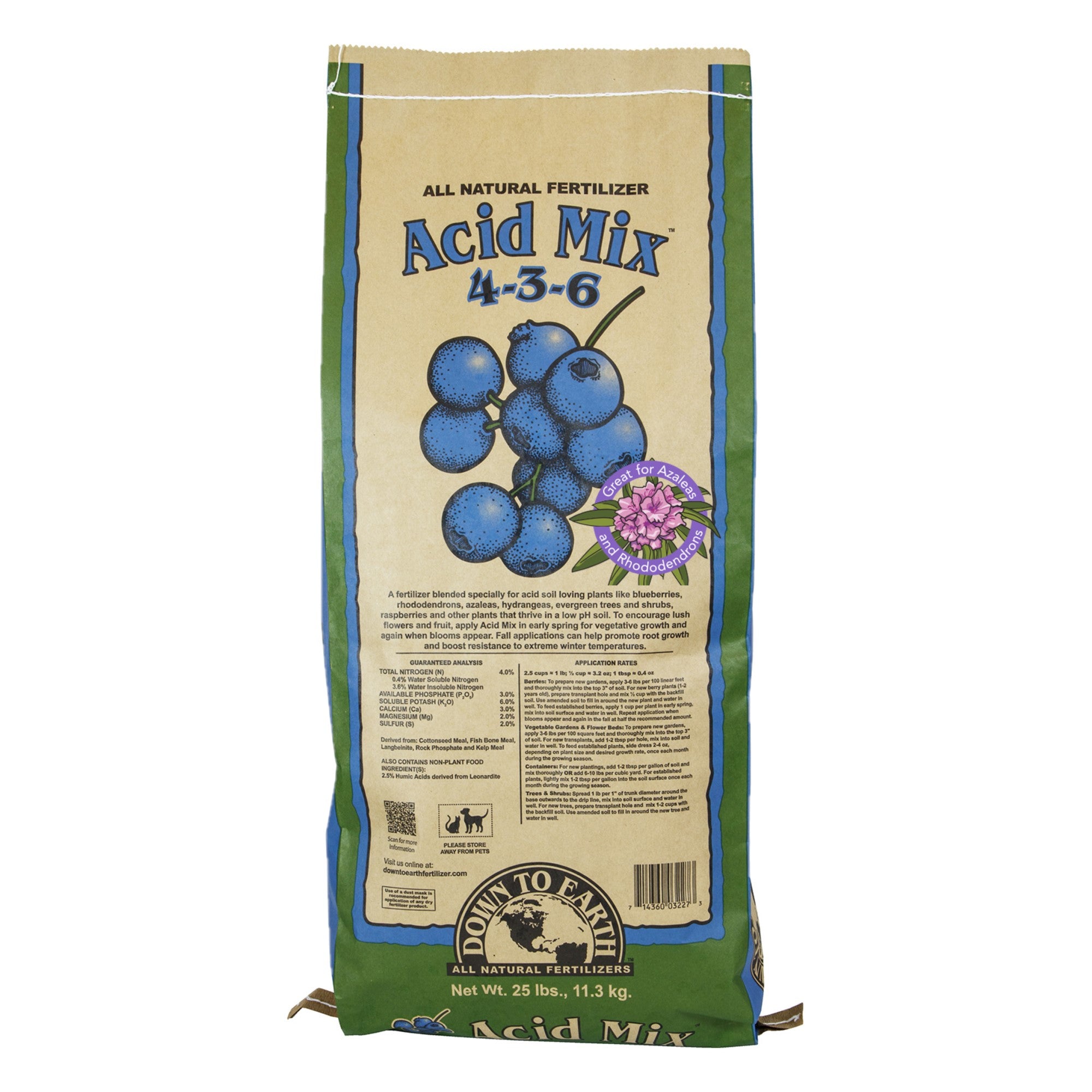 Down To Earth All Natural Acid Mix Blended Fertilizers 4-3-6