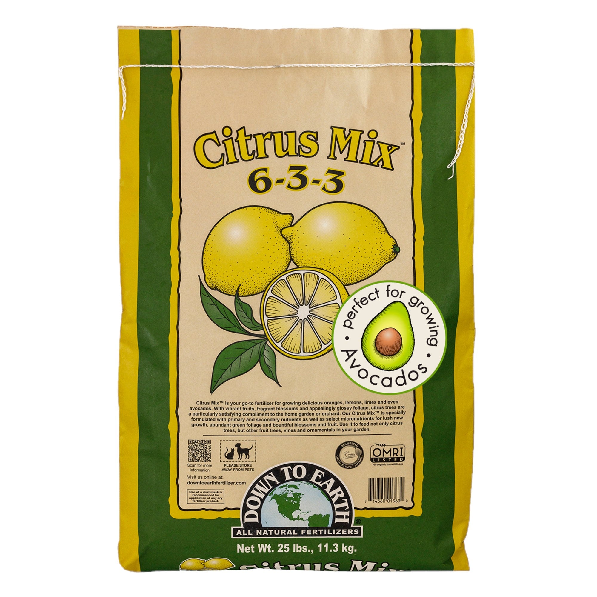 Down To Earth Organic Citrus Fertilizer Mix 6-3-3