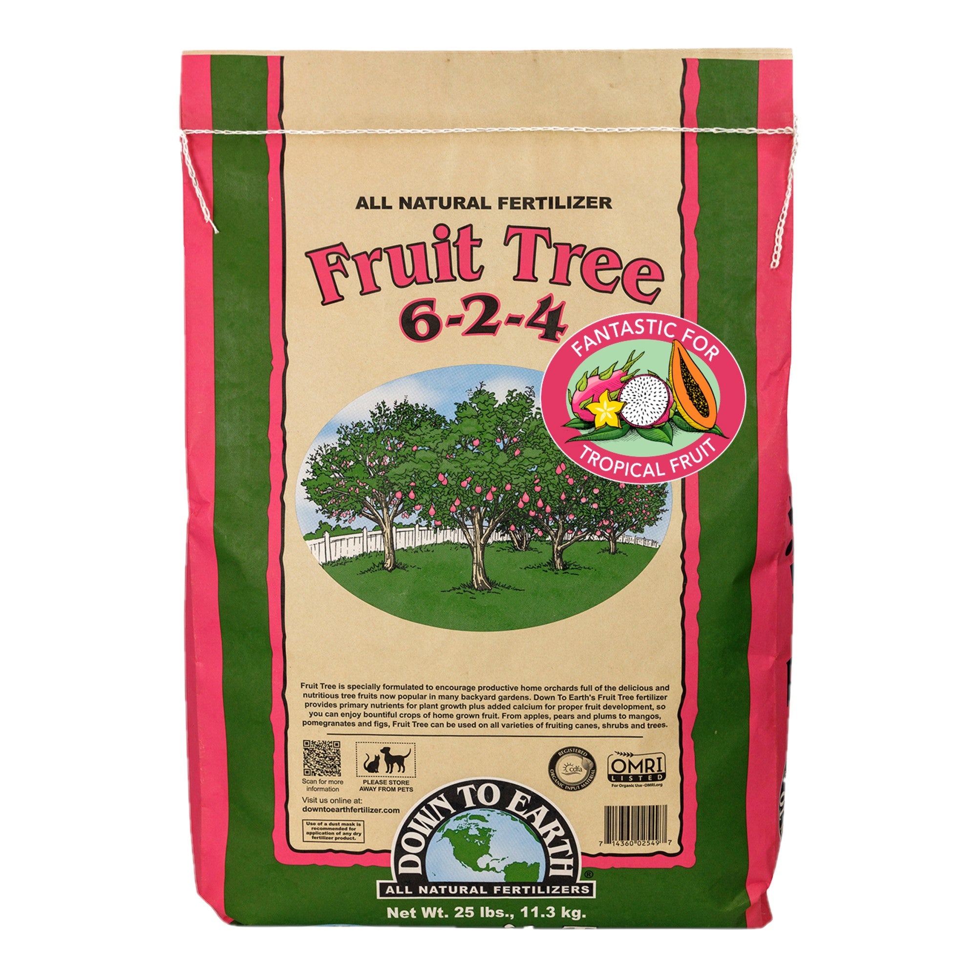 Down To Earth Organic Fruit Tree Fertilizer Mix 6-2-4