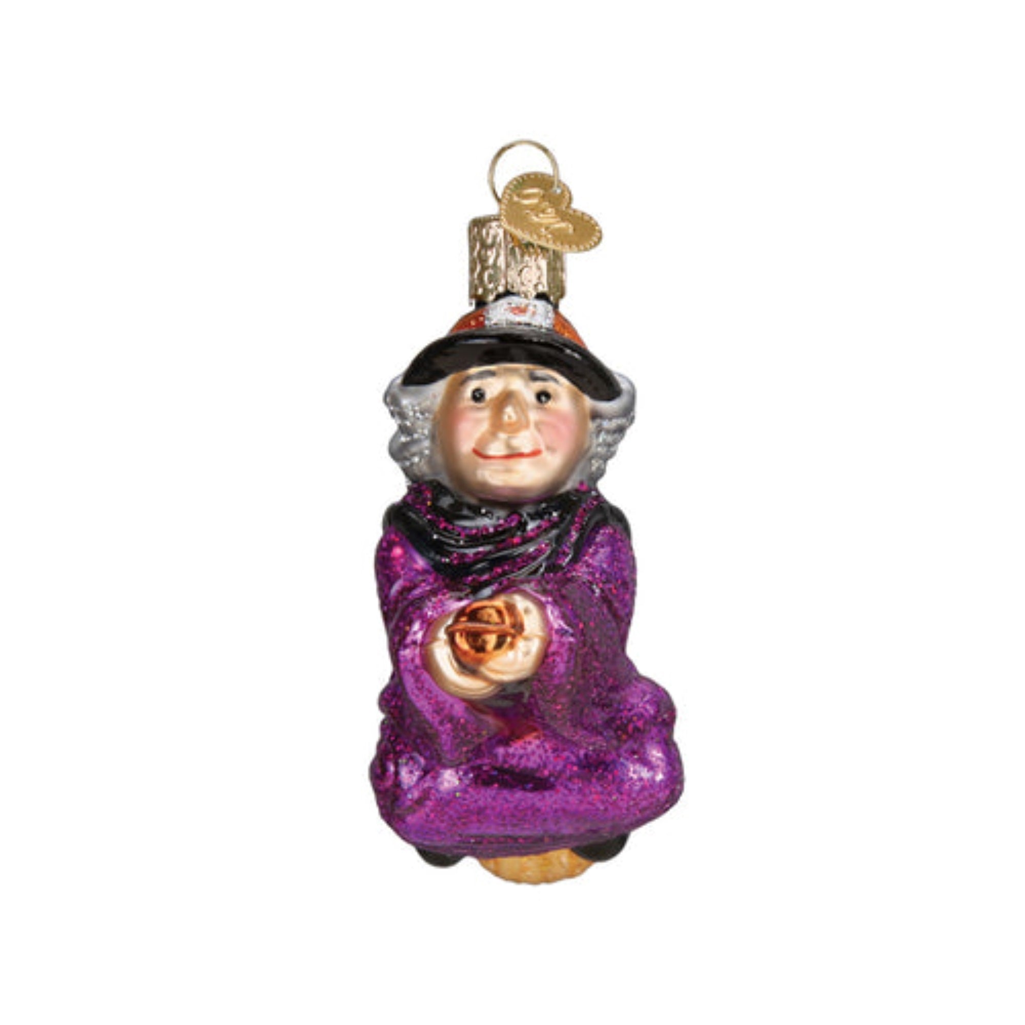 Old World Christmas Witch On Broomstick Blown Glass Holiday Ornament For Tree