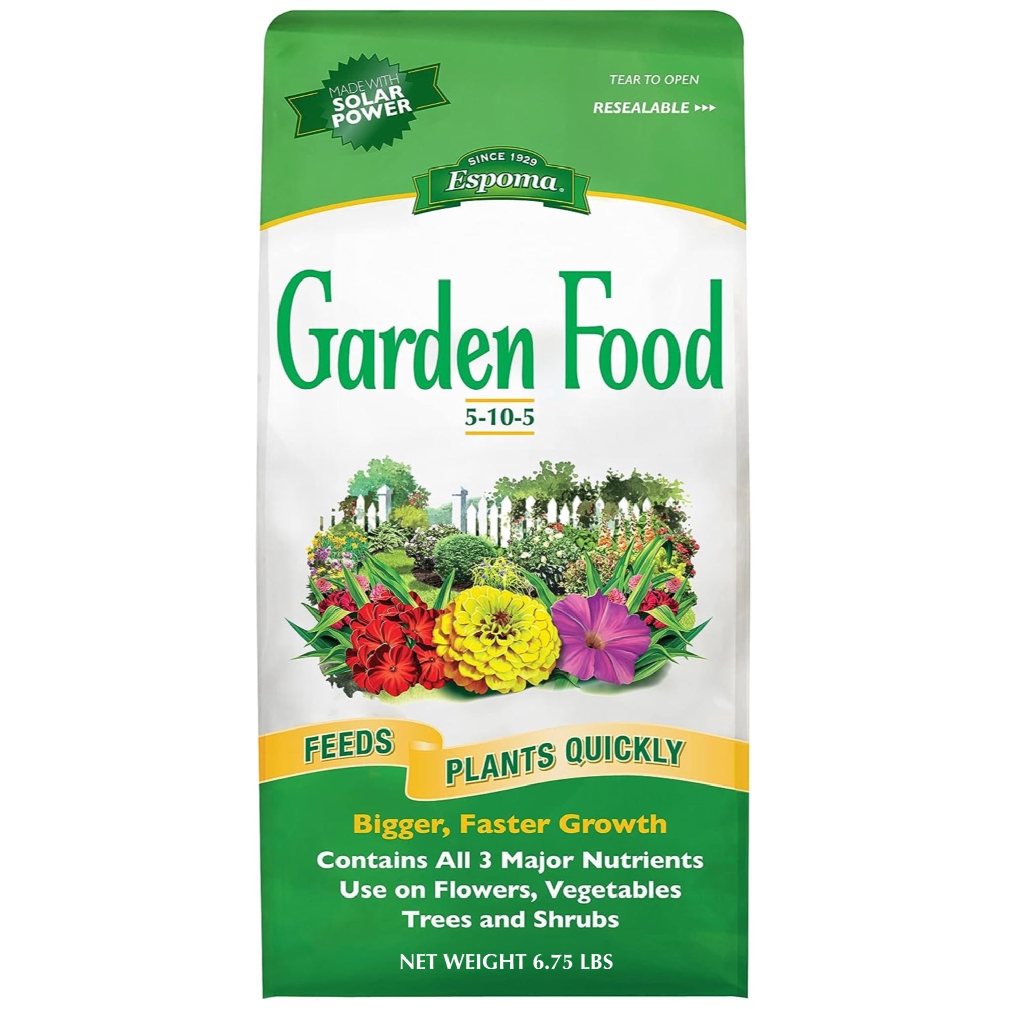 Espoma Garden Food 5-10-5 General Purpose Plant Food for Herbs and Vegetables, Feeds Plants Quickly, 6.75lbs