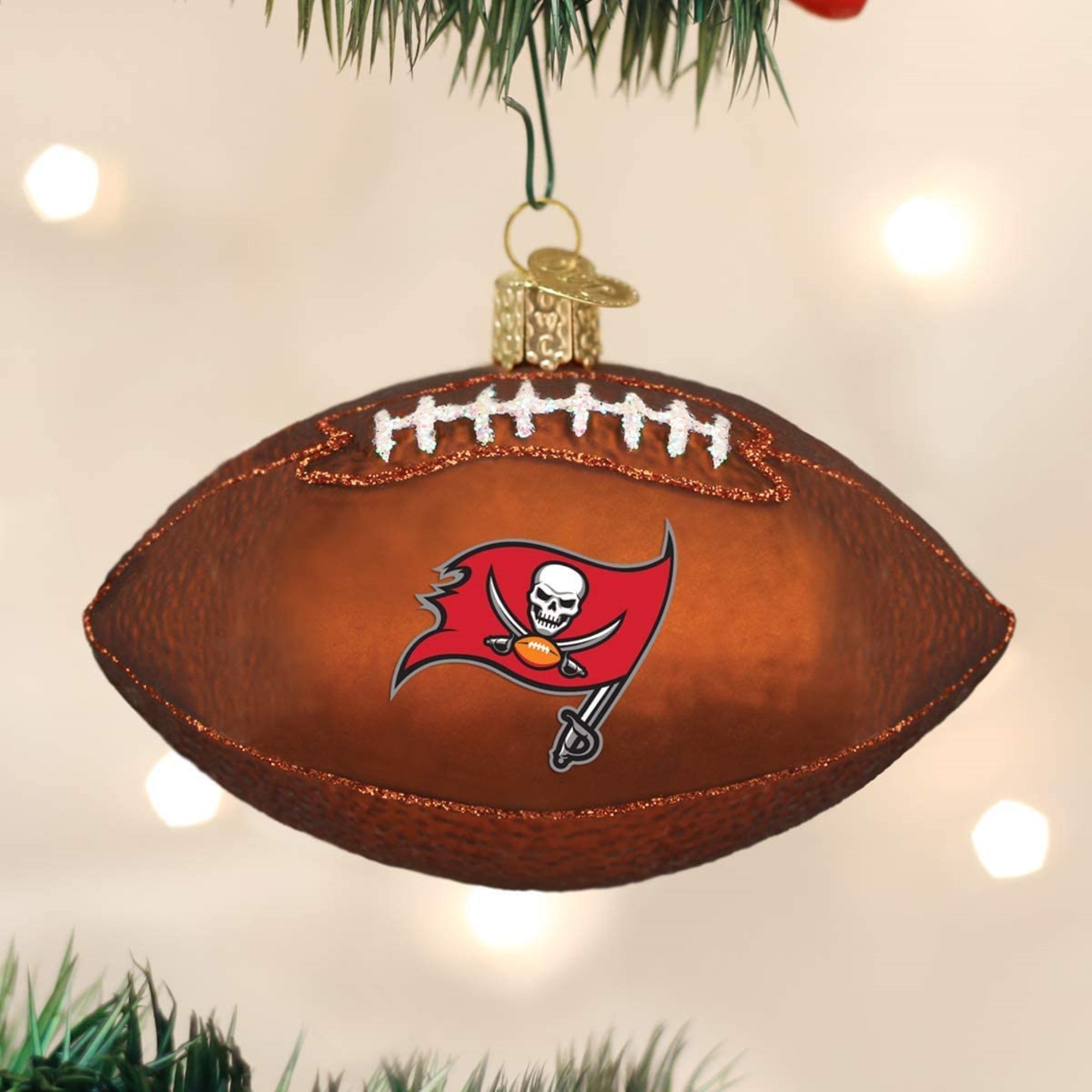 Old World Christmas Tampa Bay Buccaneers Football Ornament For Christmas Tree