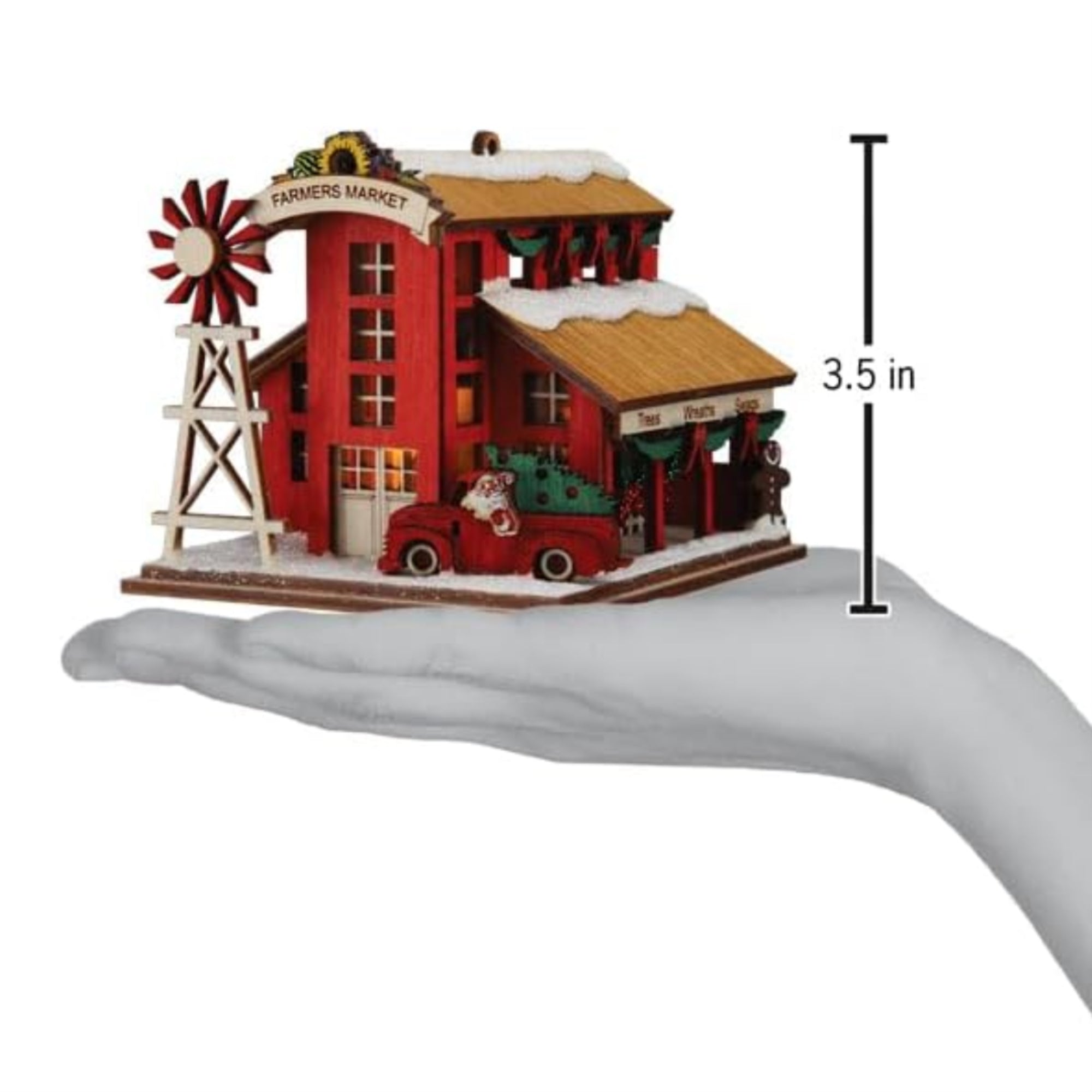 Old World Christmas Wooden Ginger Cottages Ornament, Farmer's Market