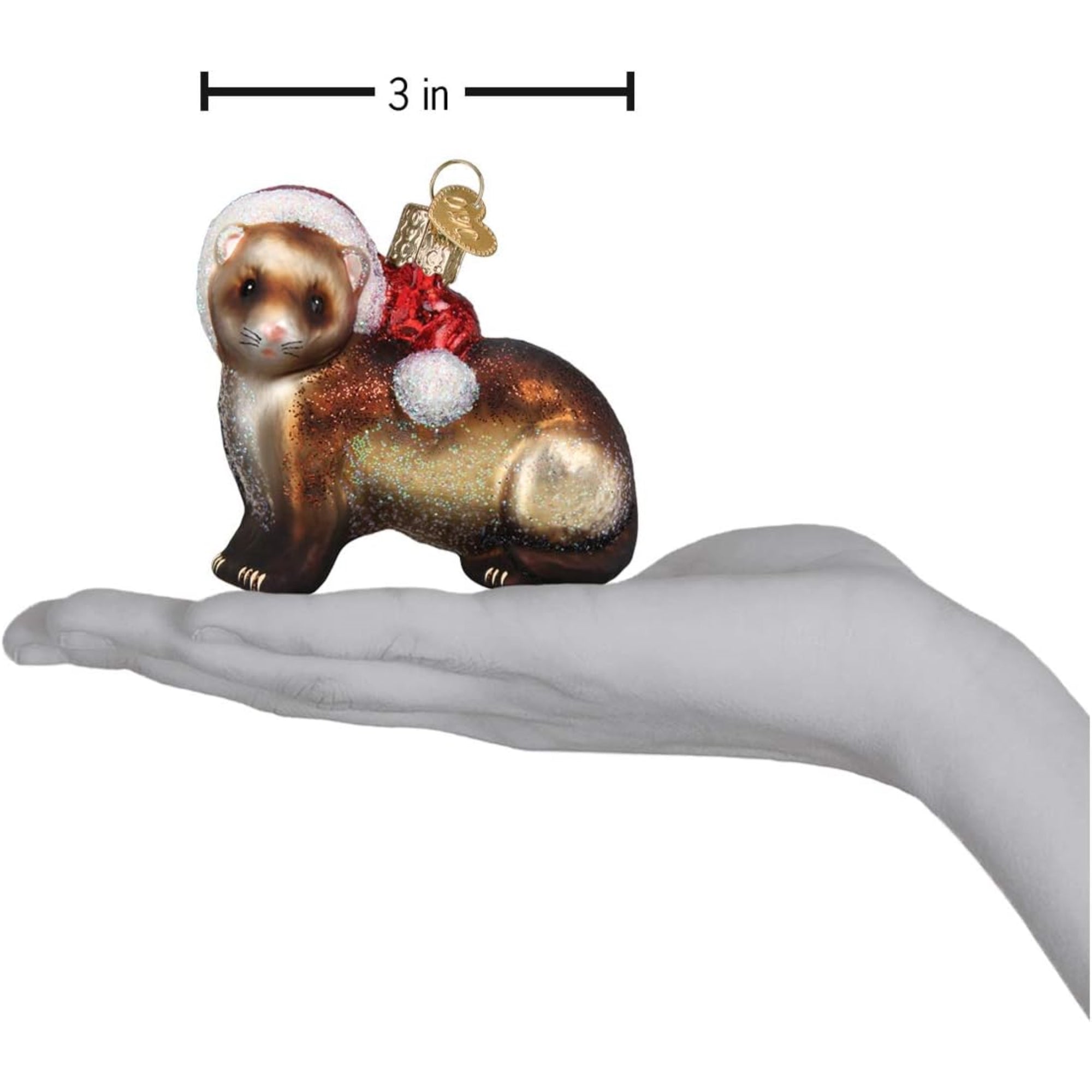 Old World Christmas Blown Glass Ornament for Christmas Tree, Christmas Ferret