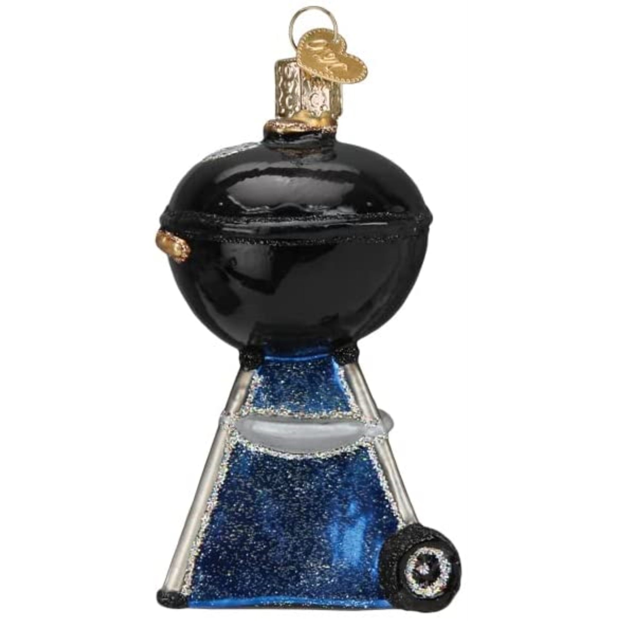 Old World Christmas Blown Glass Ornament for Christmas Tree, Black Classic Barbecue