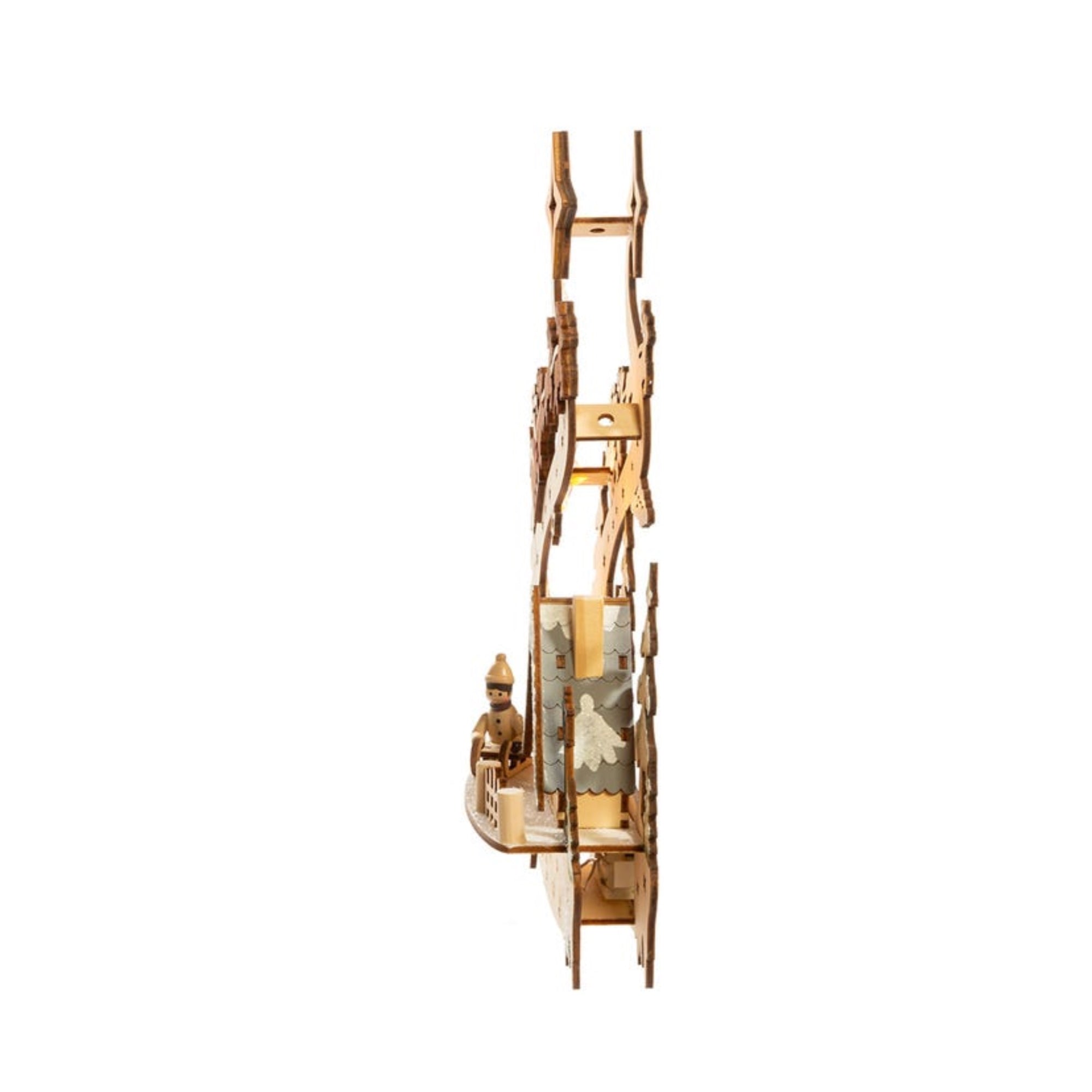 Kurt Adler Battery-Operated Light-Up LED Christmas Village with Santa and Sleigh