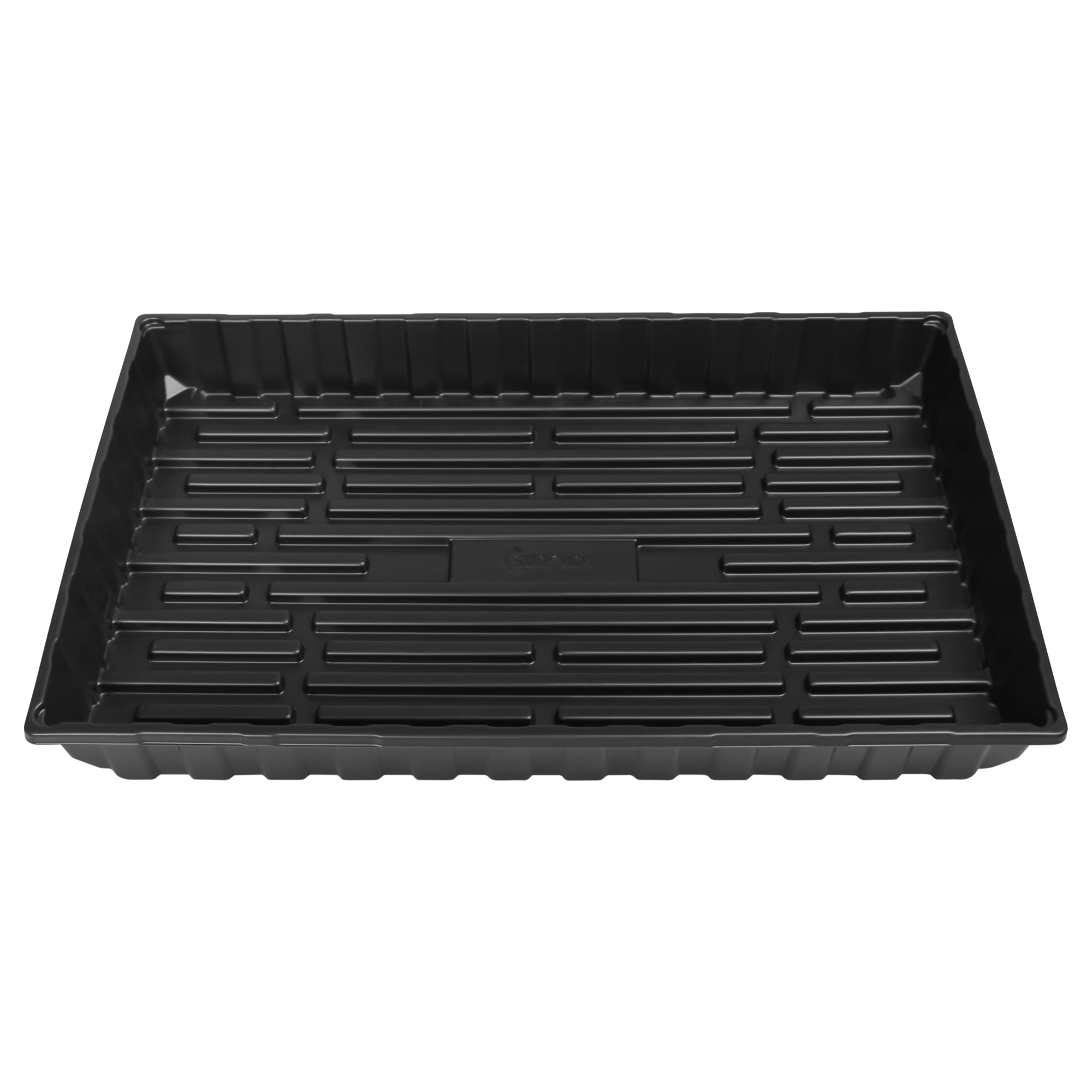 SUNPACK Indoor Gardening Extra Strength Plastic Seeding Tray for Greenhouses, Black, 2.5"