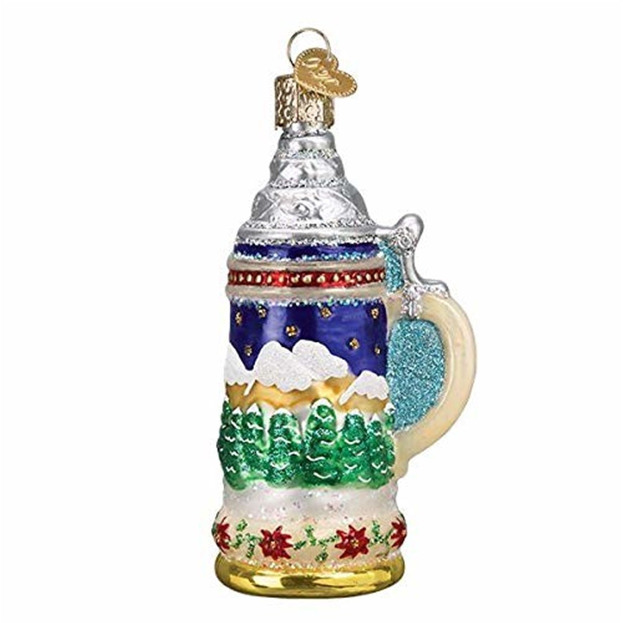 Old World Christmas Blown Glass Ornament for Christmas Tree, German Stein