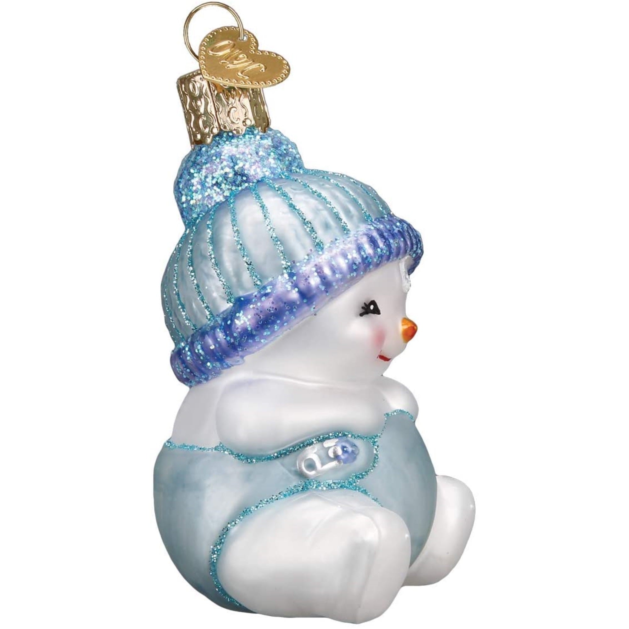 Old World Christmas Blown Glass Ornament for Christmas Tree, Snow Baby Boy