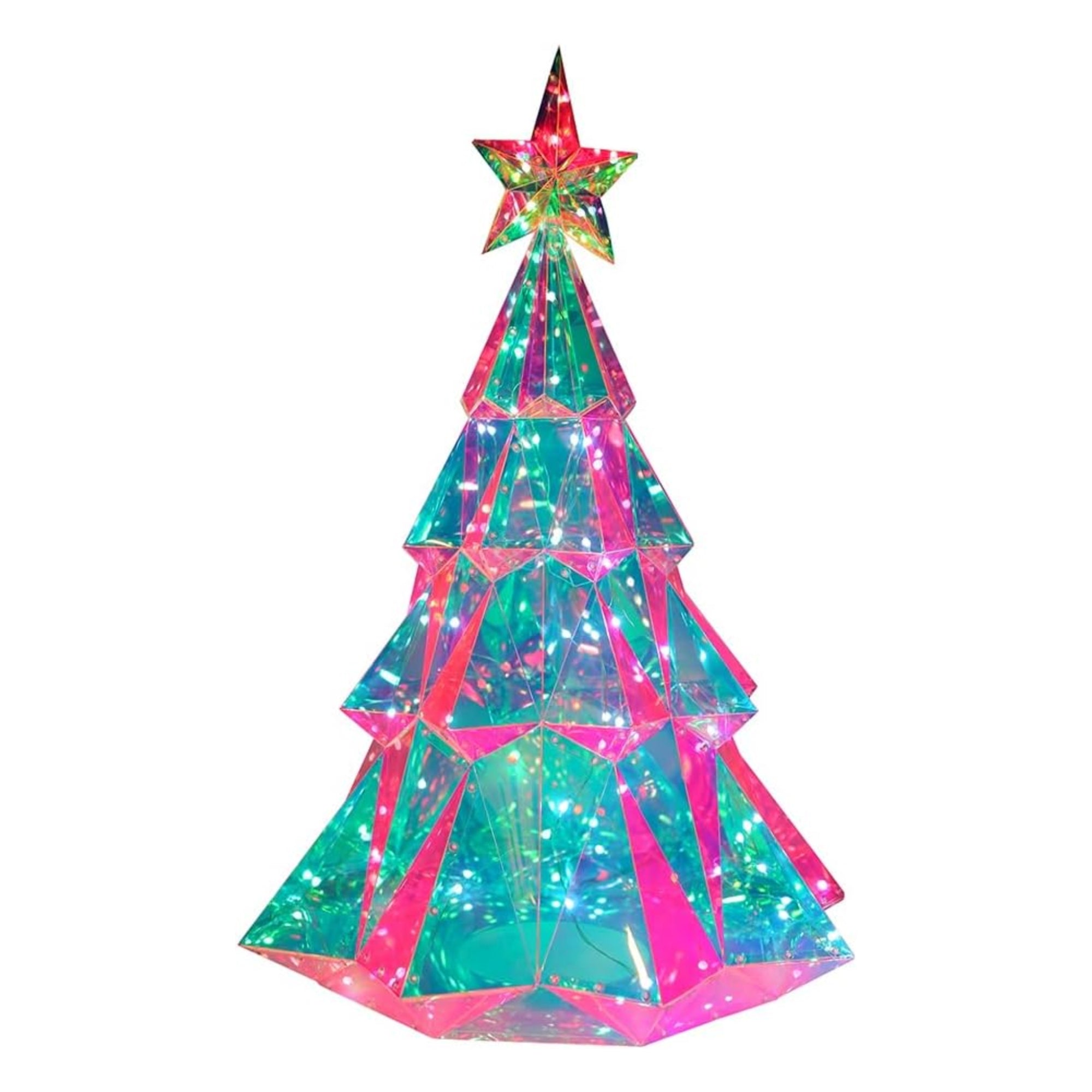 Kurt Adler Pre-Lit Iridescent Smart Christmas Tree, 25.5in