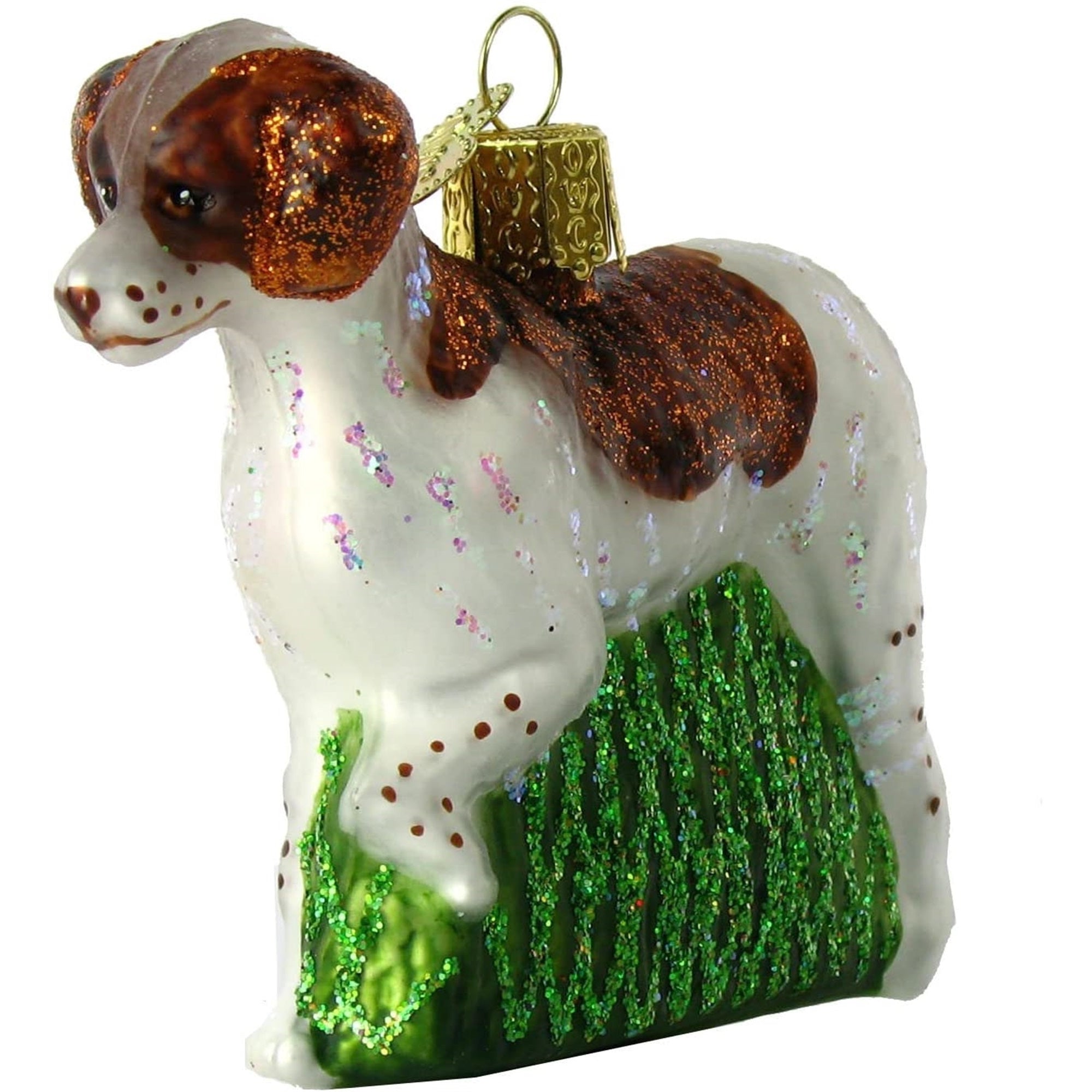 Old World Christmas Blown Glass Ornament for Christmas Tree, Brittany Spaniel