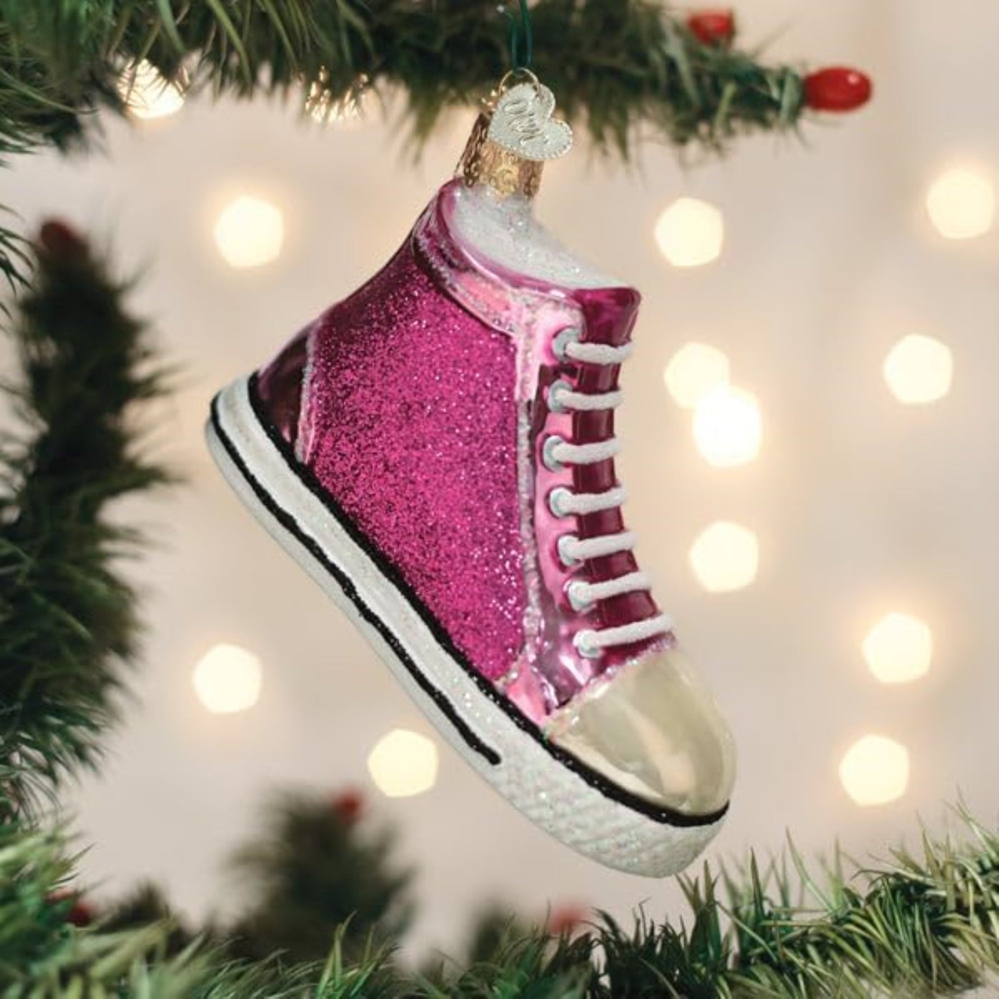 Old World Christmas Blown Glass Ornament for Christmas Tree, Fashion Sneaker (with OWC Gift Box)