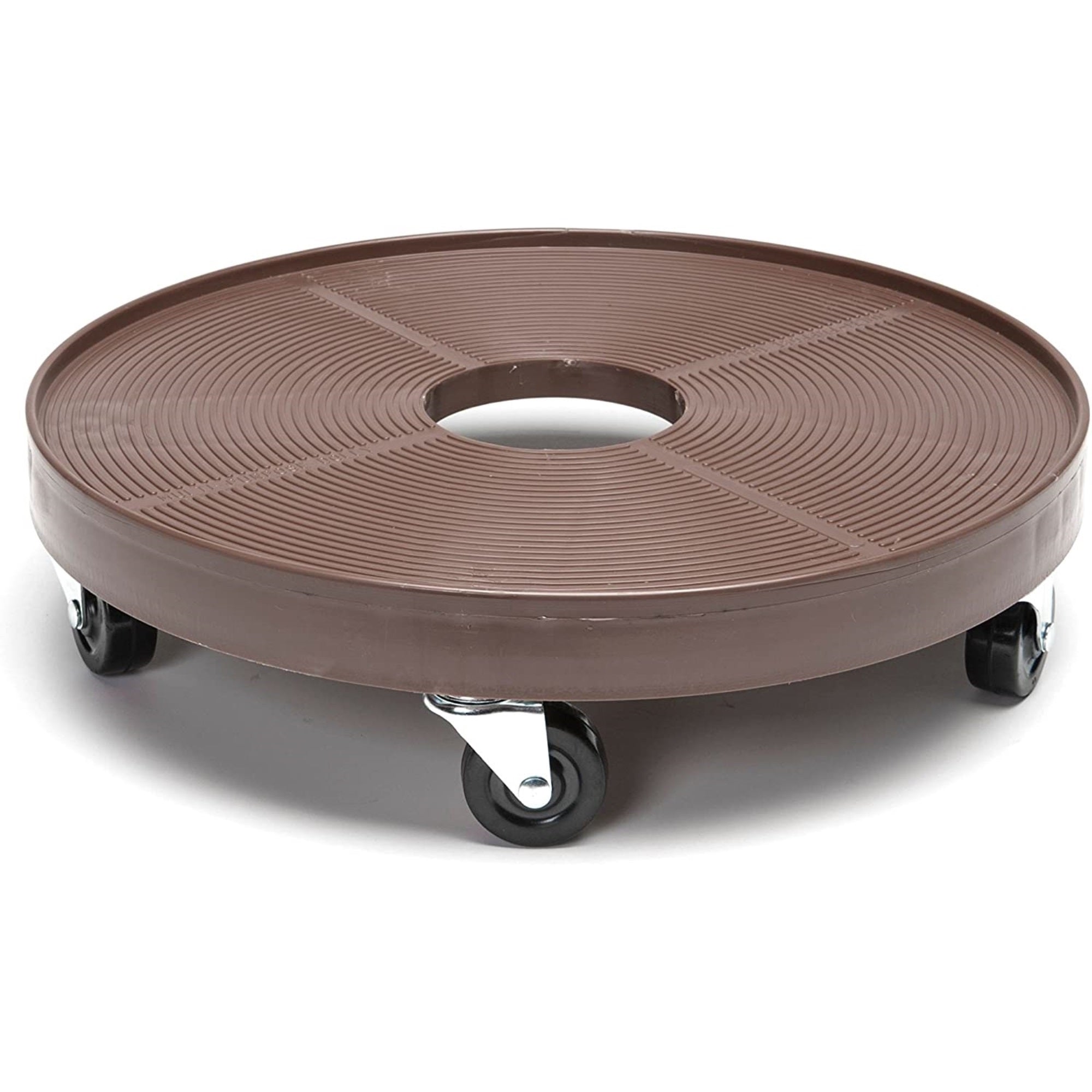 DeVault Heavy Duty Plastic Plant Dolly/Caddy with Hole, 16"