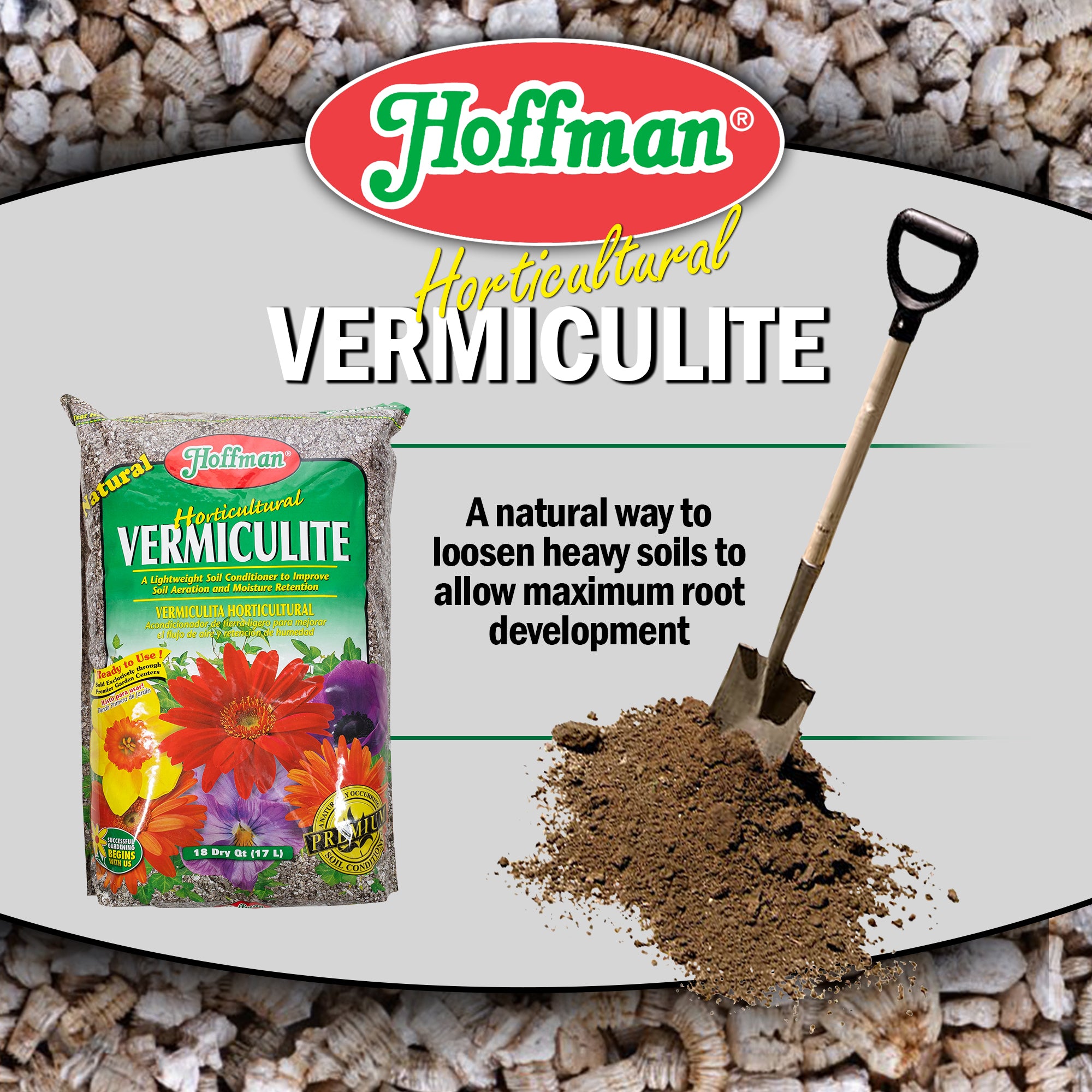 Hoffman Horticultural Vermiculite Lightweight Garden Soil Conditioner for Aeration and Moisture Retention