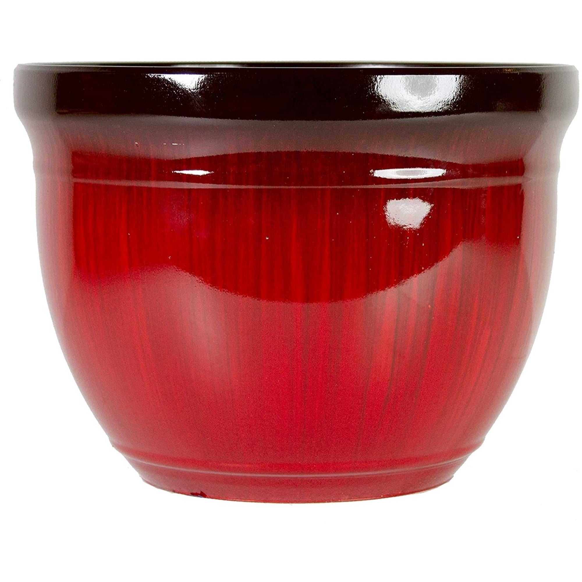 Gardener Select Plastic Madison Indoor/Outdoor Tapered Planter, 15"