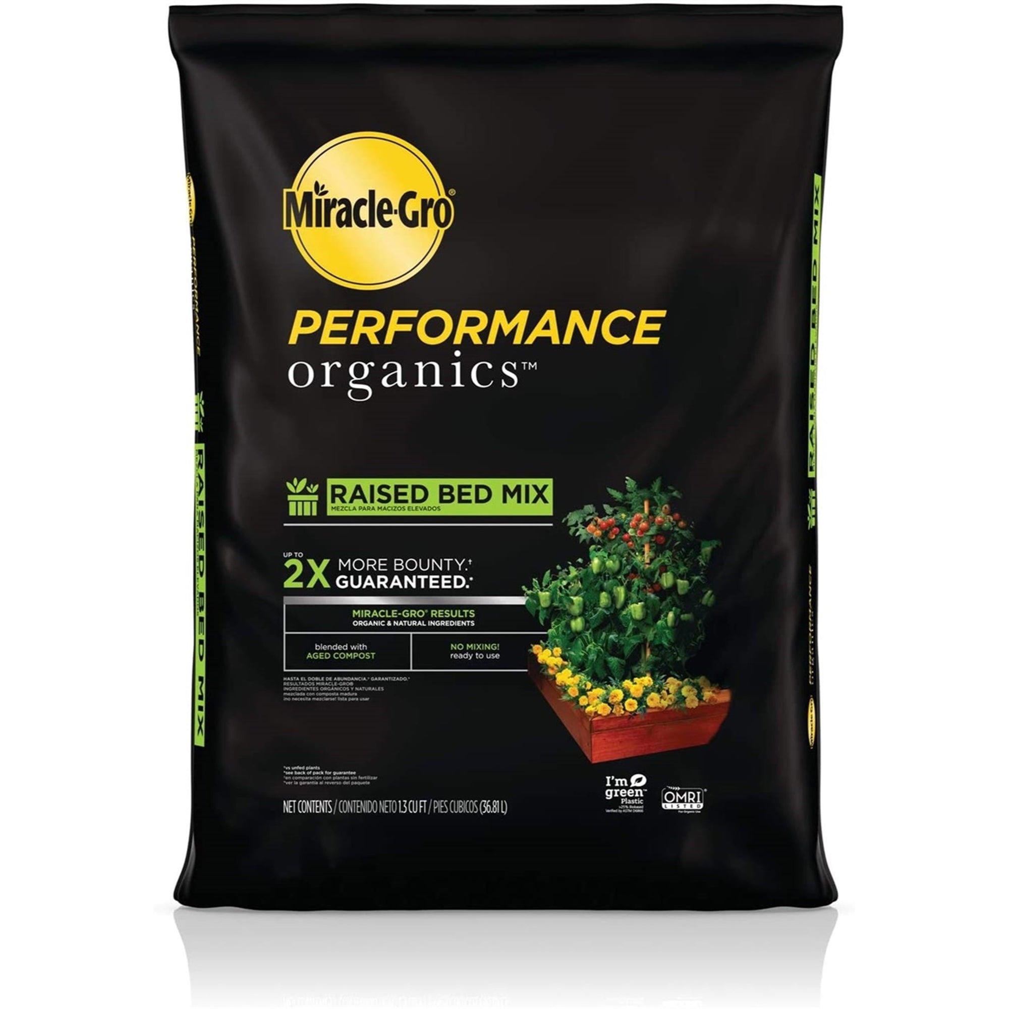Miracle-Gro Performance Organics Raised Bed Mix Potting Soil, 1.3 cu. ft.