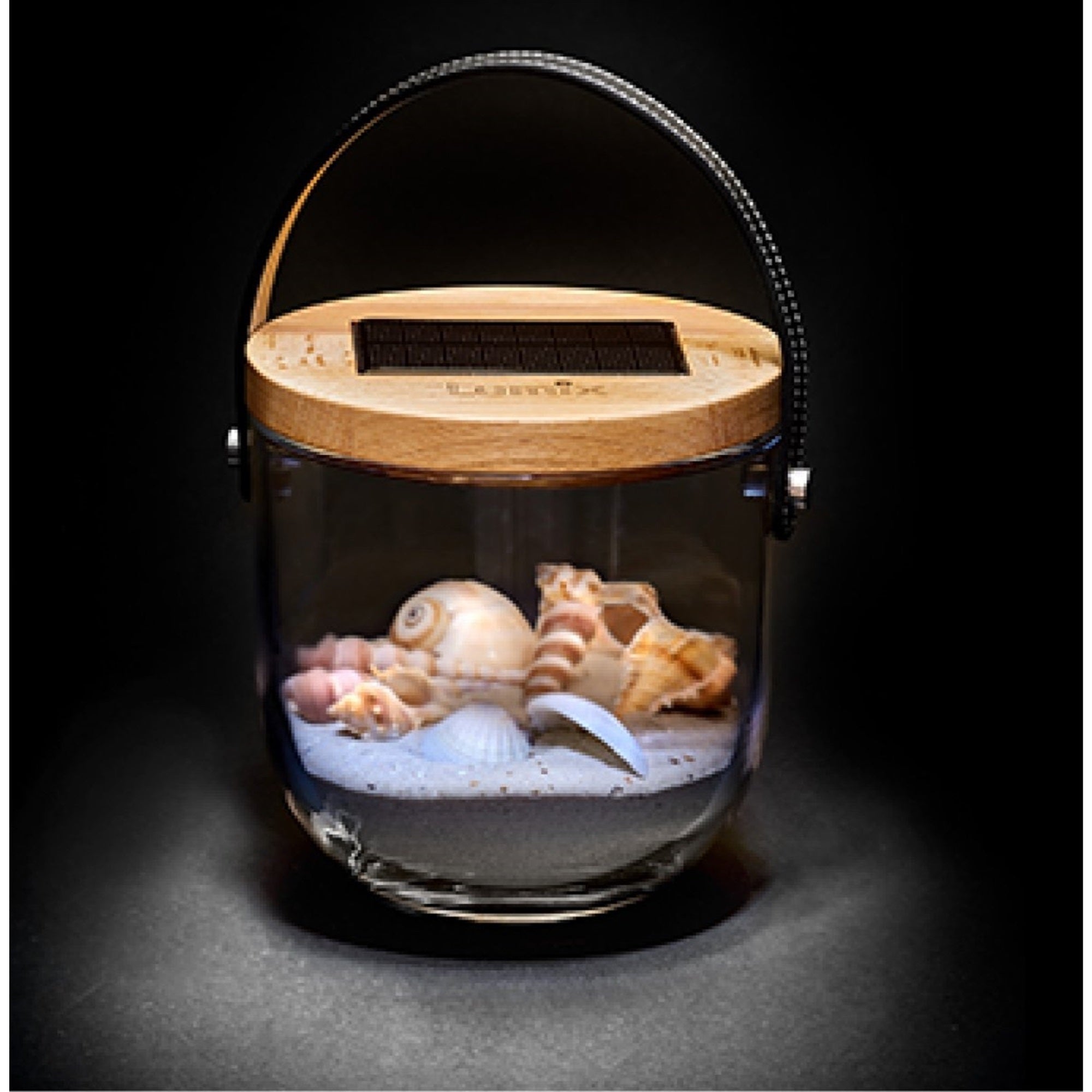 Krinner Lumix Solar-Powered Home Decoration Glass LED Display Jar, 6in