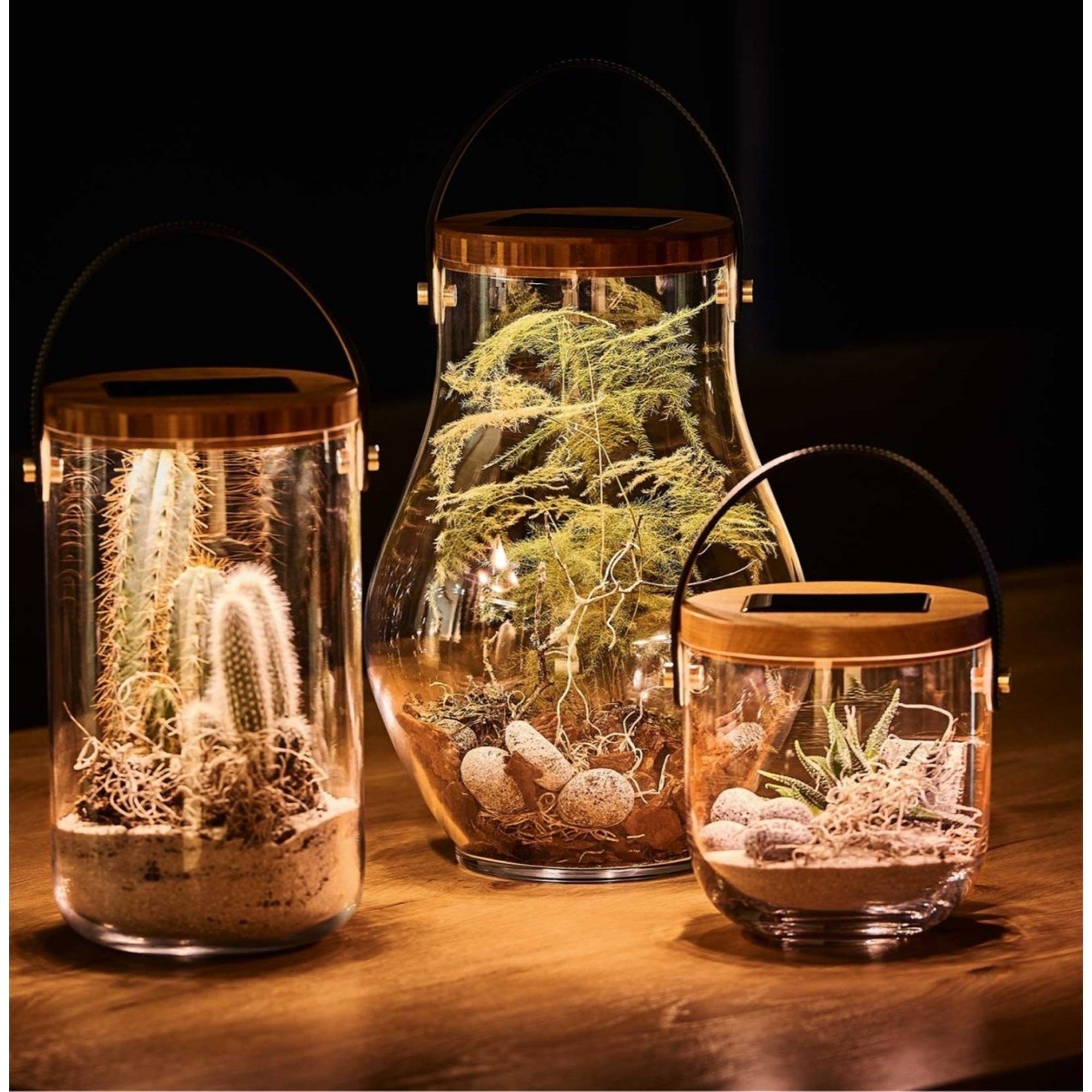 Krinner Lumix Solar-Powered Home Decoration Glass LED Display Jar, 11in