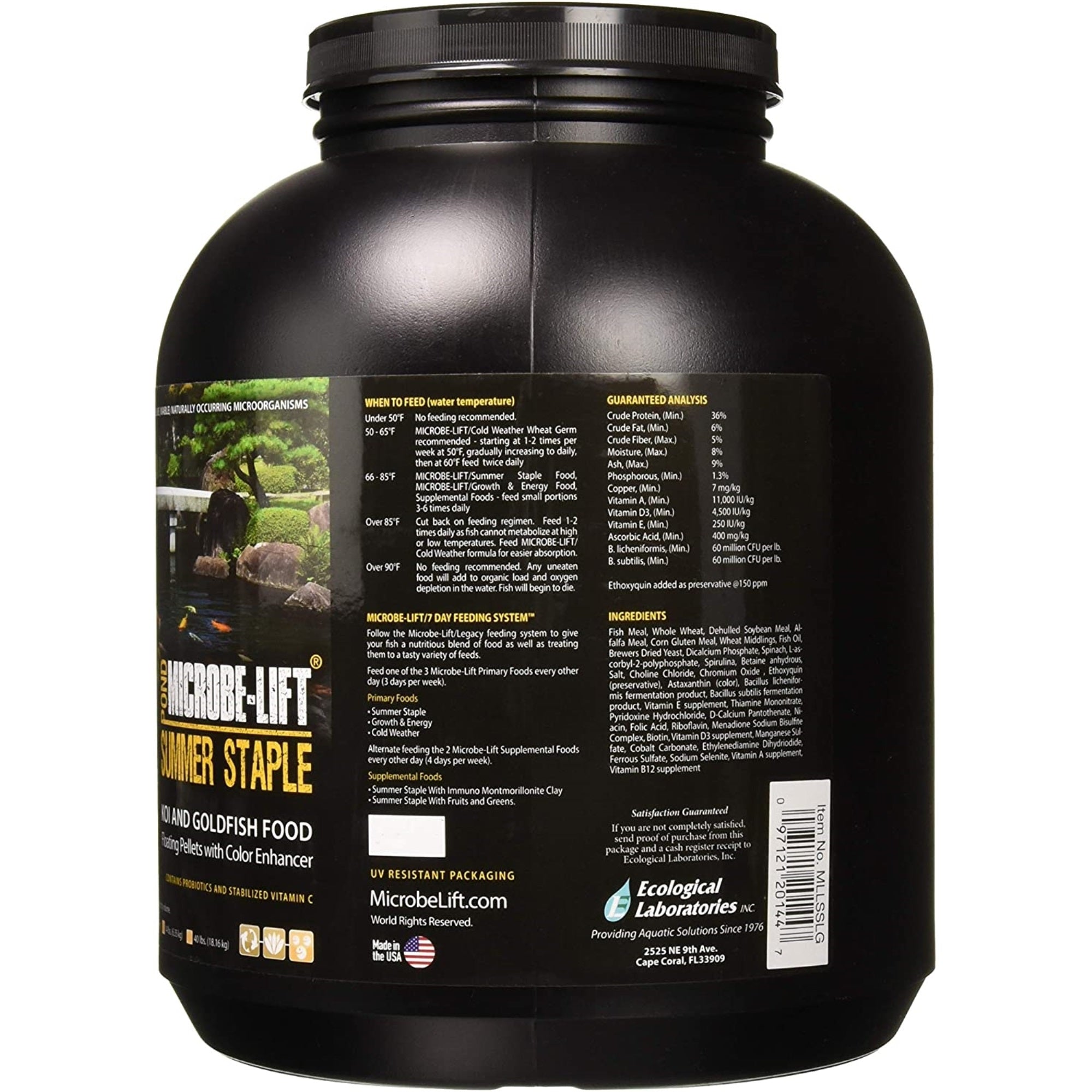 Eco Labs Microbe-Lift Legacy Koi & Goldfish Summer Staple Food, 4lbs