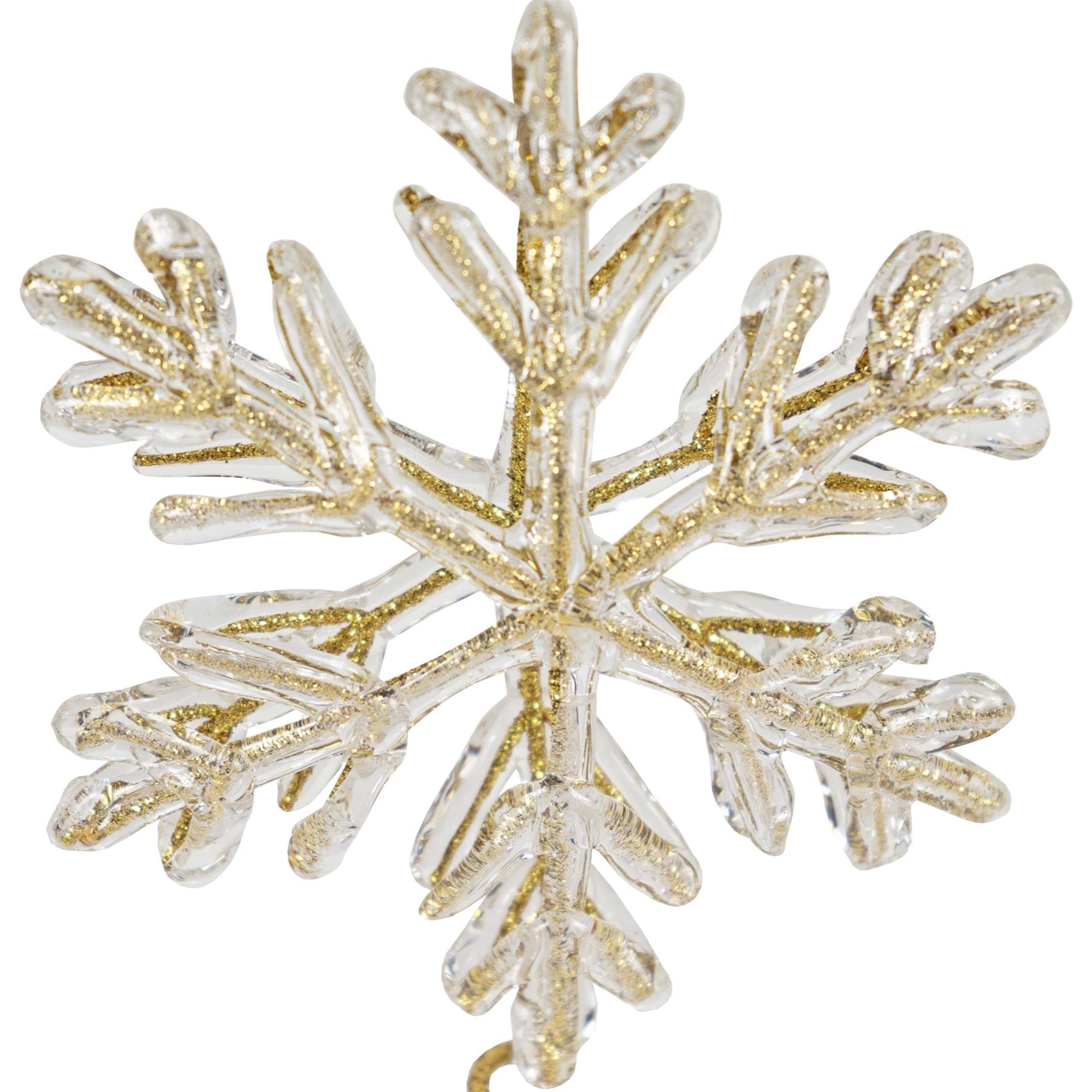 Kurt Adler Miniature Christmas Tree Topper, Gold Snowflake, 7"