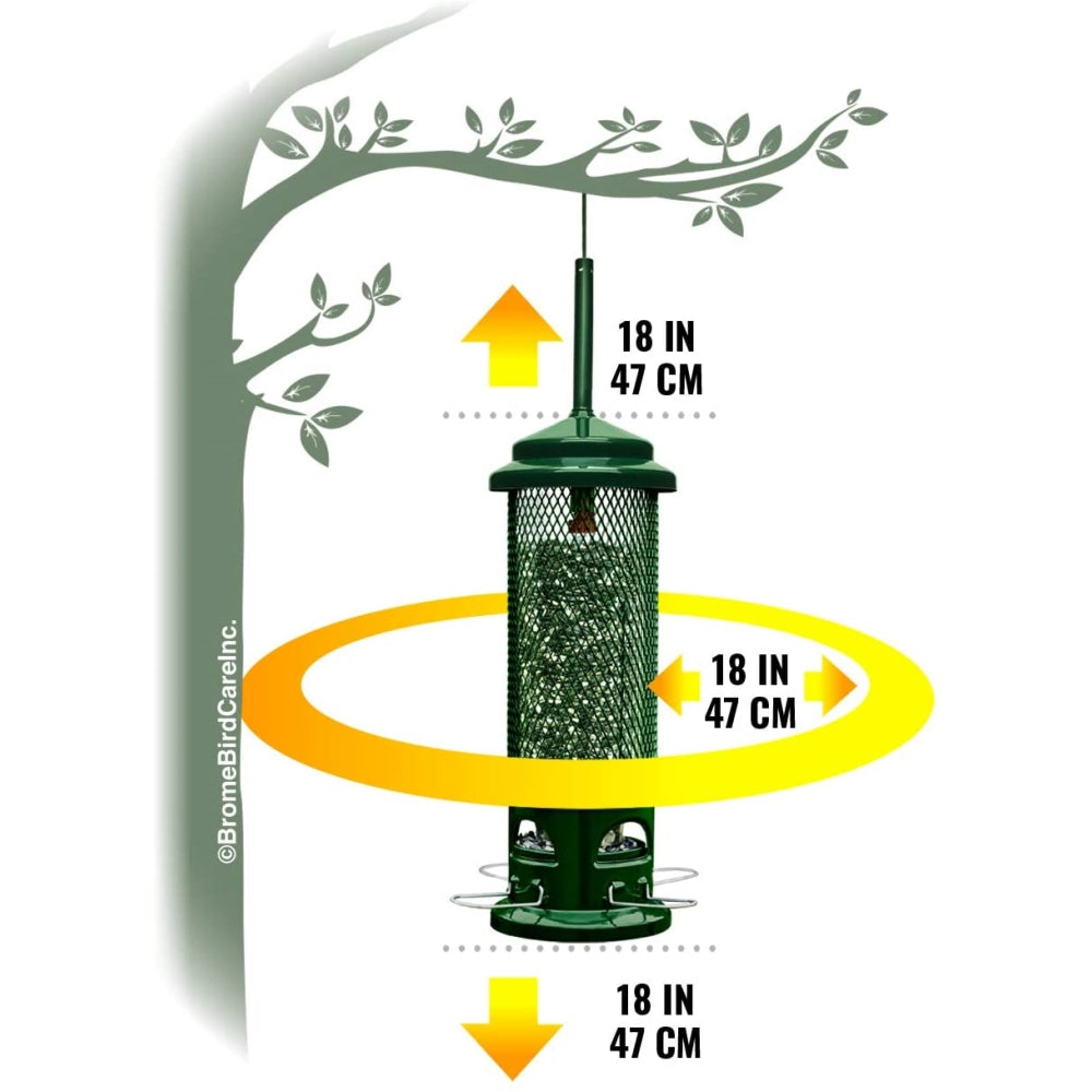 Squirrel Buster Legacy Squirrel-Proof Bird Feeder with 4 Feeding Perches, 2.6lb Seed Capacity