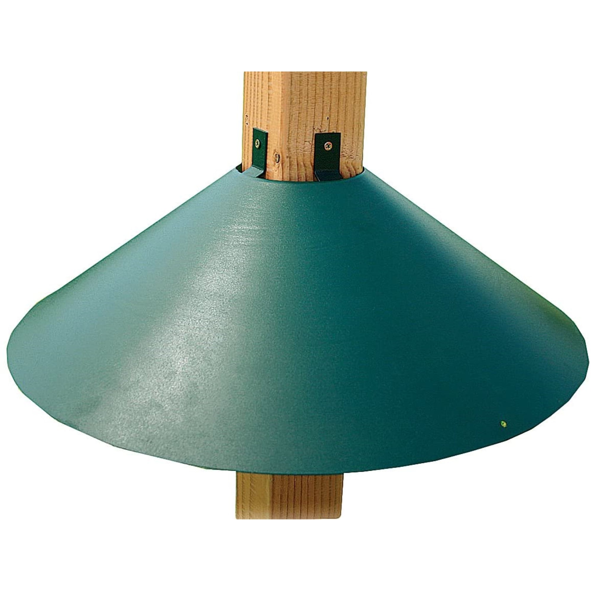 Woodlink Metal Wrap Around Bird Feeder Squirrel Baffle Guard for 4" x 4" Pole, Green