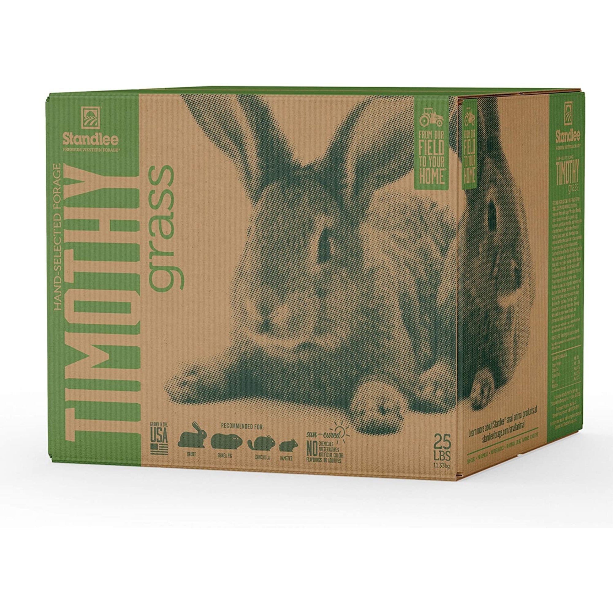 Standlee Premium Western Forage, Hand-Selected Timothy Grass for Small Animals, 25lb Box