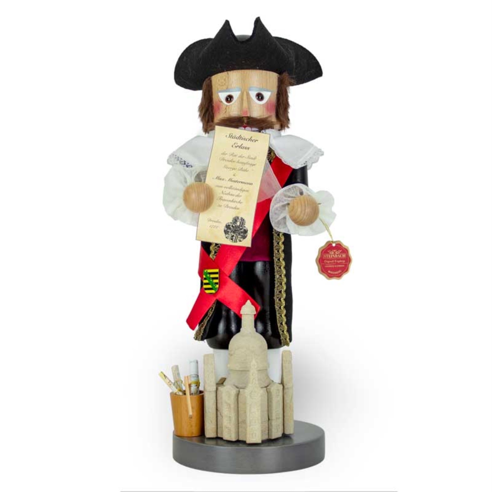 Steinbach Big Nutcrackers, Saxon Personalities Series, Limited Edition, George Bähr Nutcracker, 15.75"