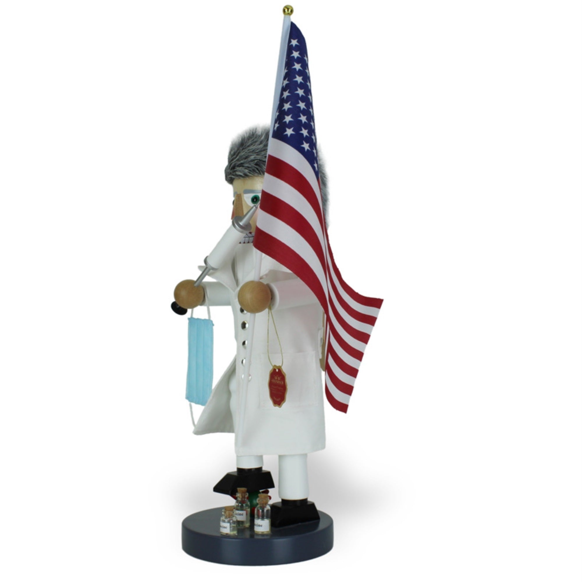 Steinbach Big Nutcracker Collection, Patriot COVID-19 Fighter Nutcracker, 15.5"