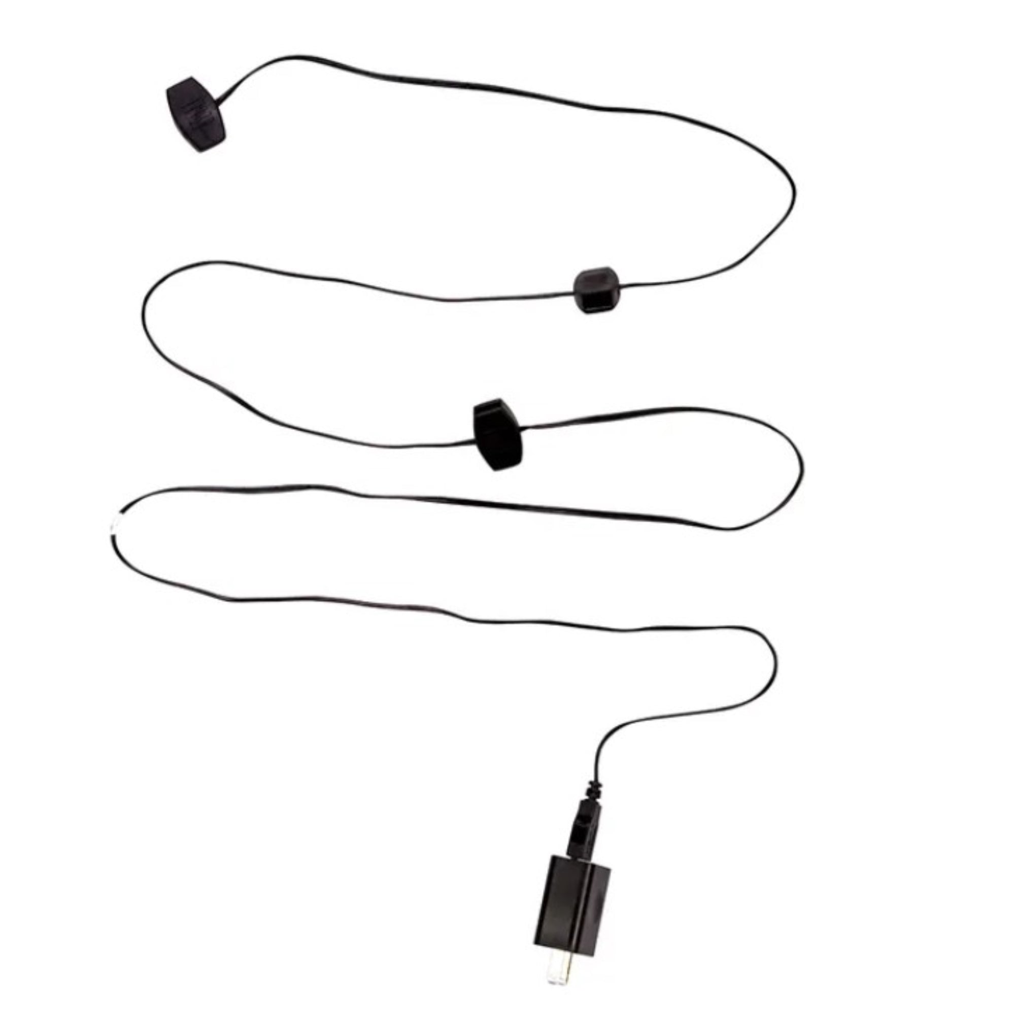 Kurt Adler USB PowerConnect+ Extension Cord with 6 Ports, Black Wire, 6'