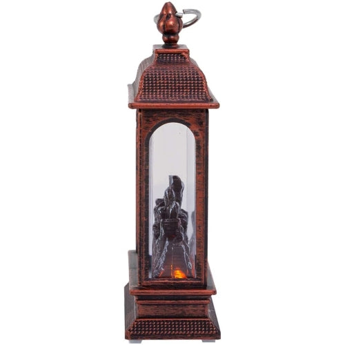 Kurt Adler Indoor Battery-Operated LED Lighted Tabletop Decoration, Fireplace Lantern, 5.3"