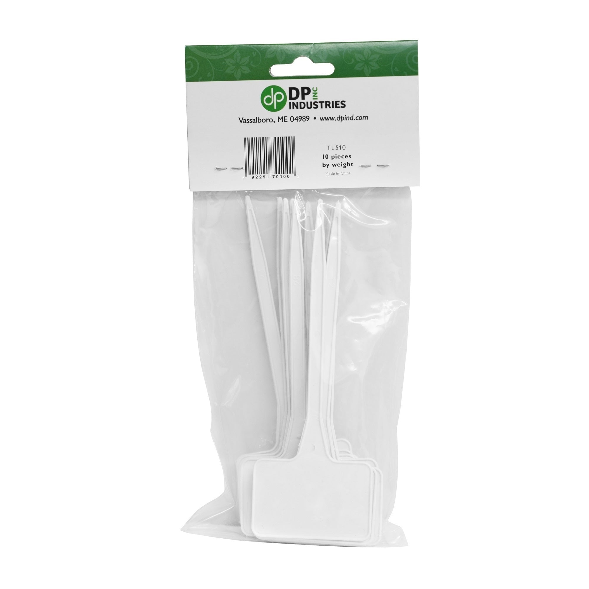 DP Industries Plastic White T-Stakes, 5.5" H - Qty. 10