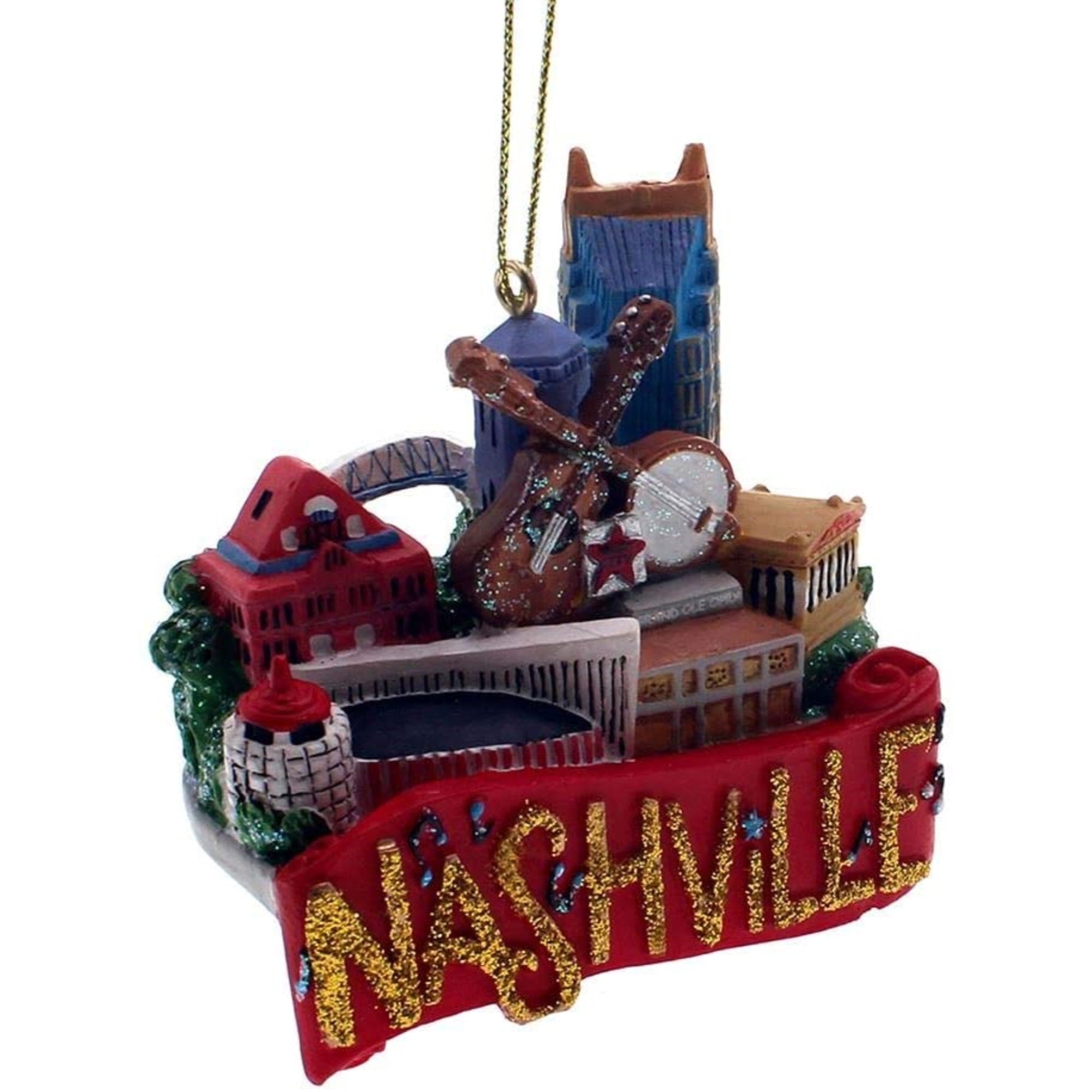 Kurt Adler Resin Ornament for Christmas Tree, Nashville