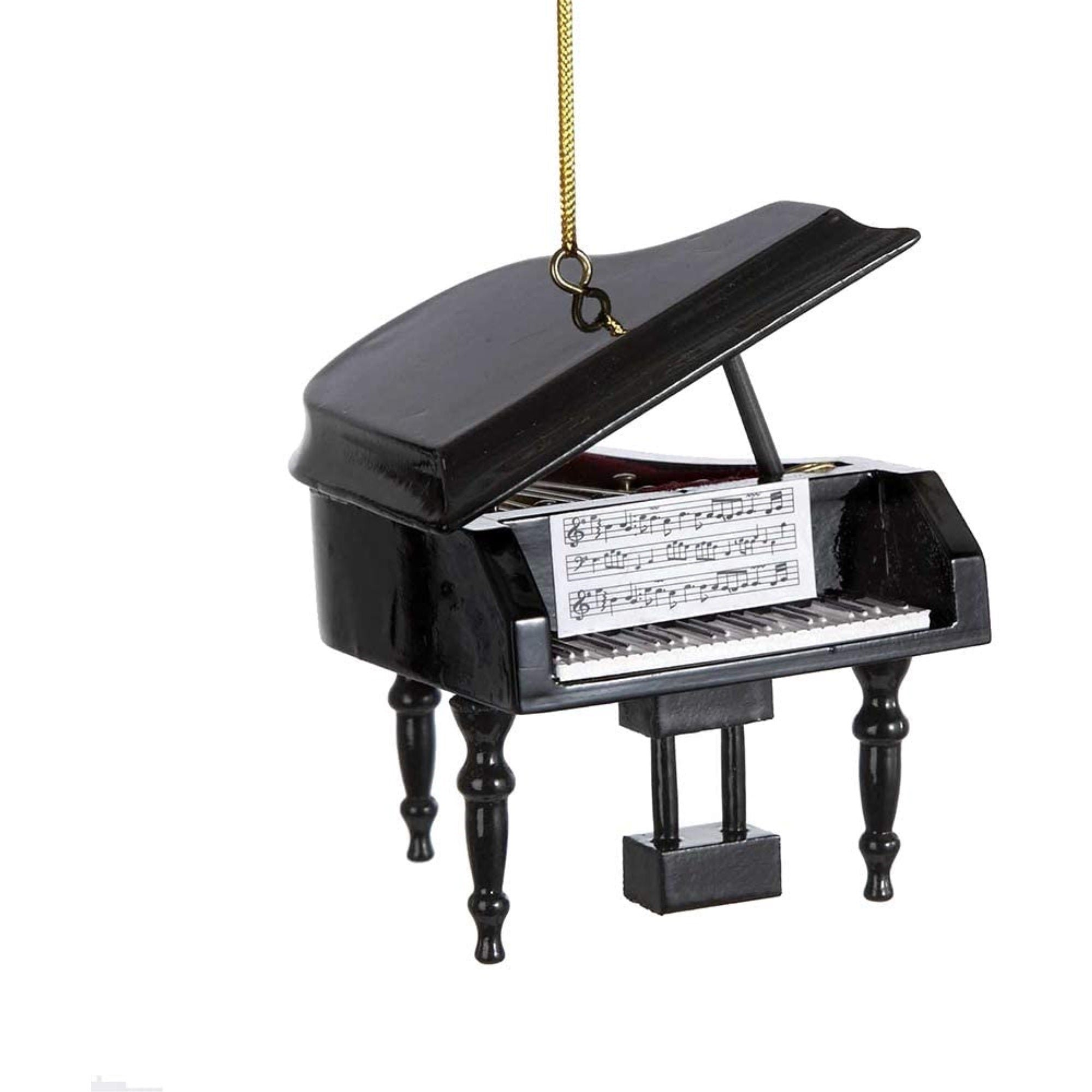 Kurt Adler Christmas Tree Ornament, Wood Piano