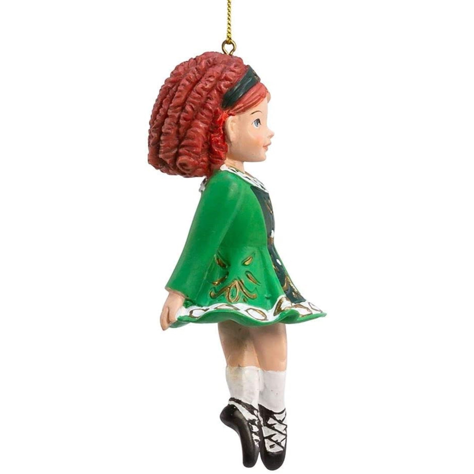 Kurt Adler Irish Girl Dancer in Green Dress Christmas Ornament