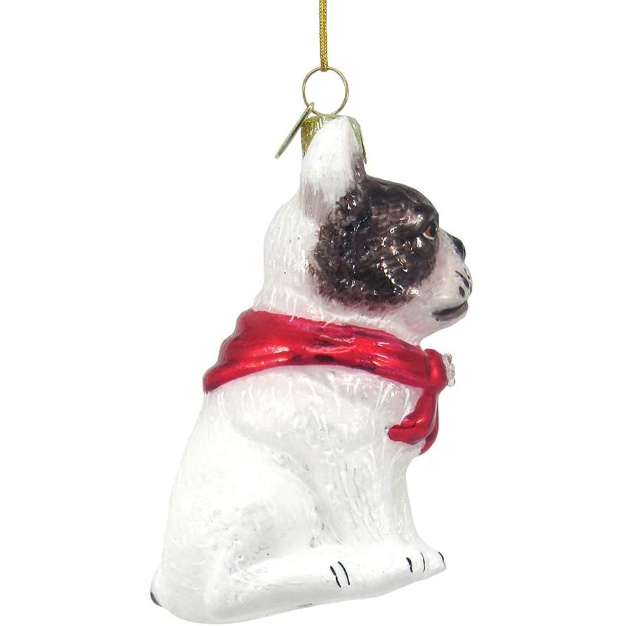 Kurt Adler Noble Gems Glass Ornament for Christmas Tree, French Bulldog