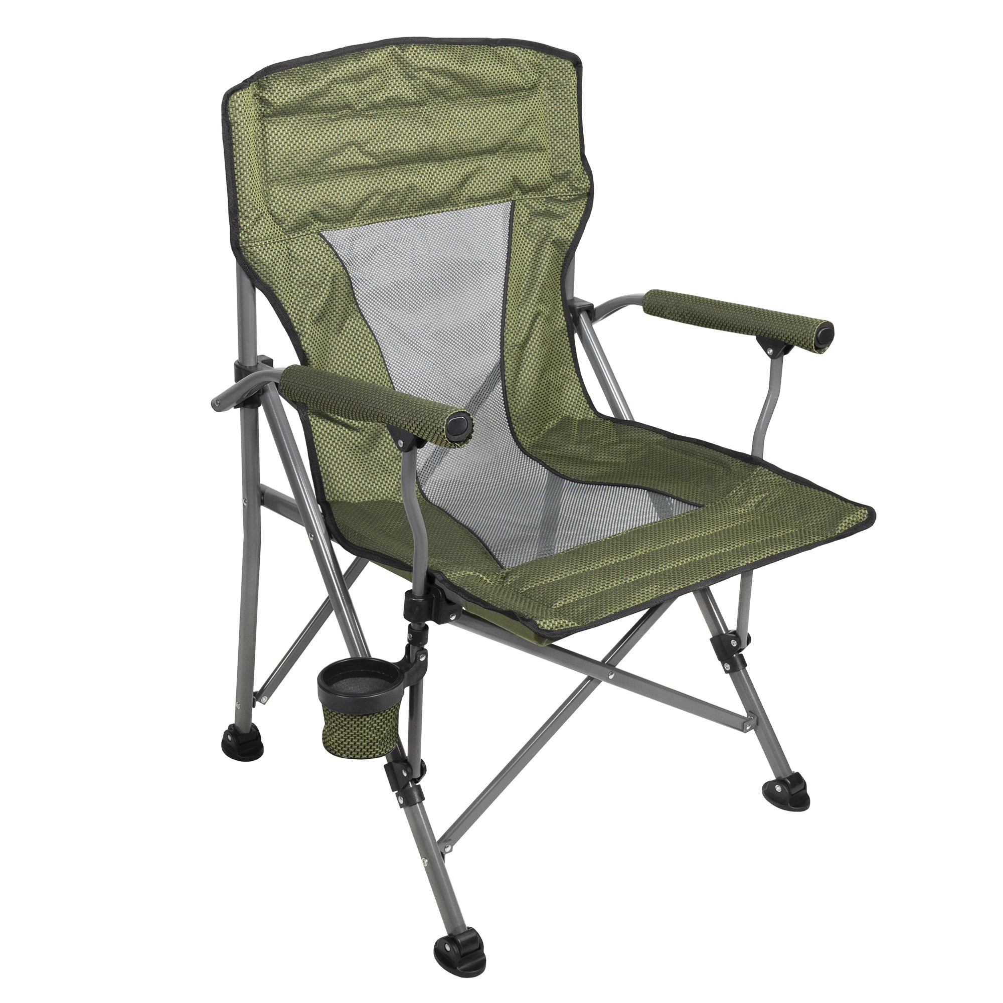HCF Four Seasons Deluxe Padded Folding Arm Chair, Green