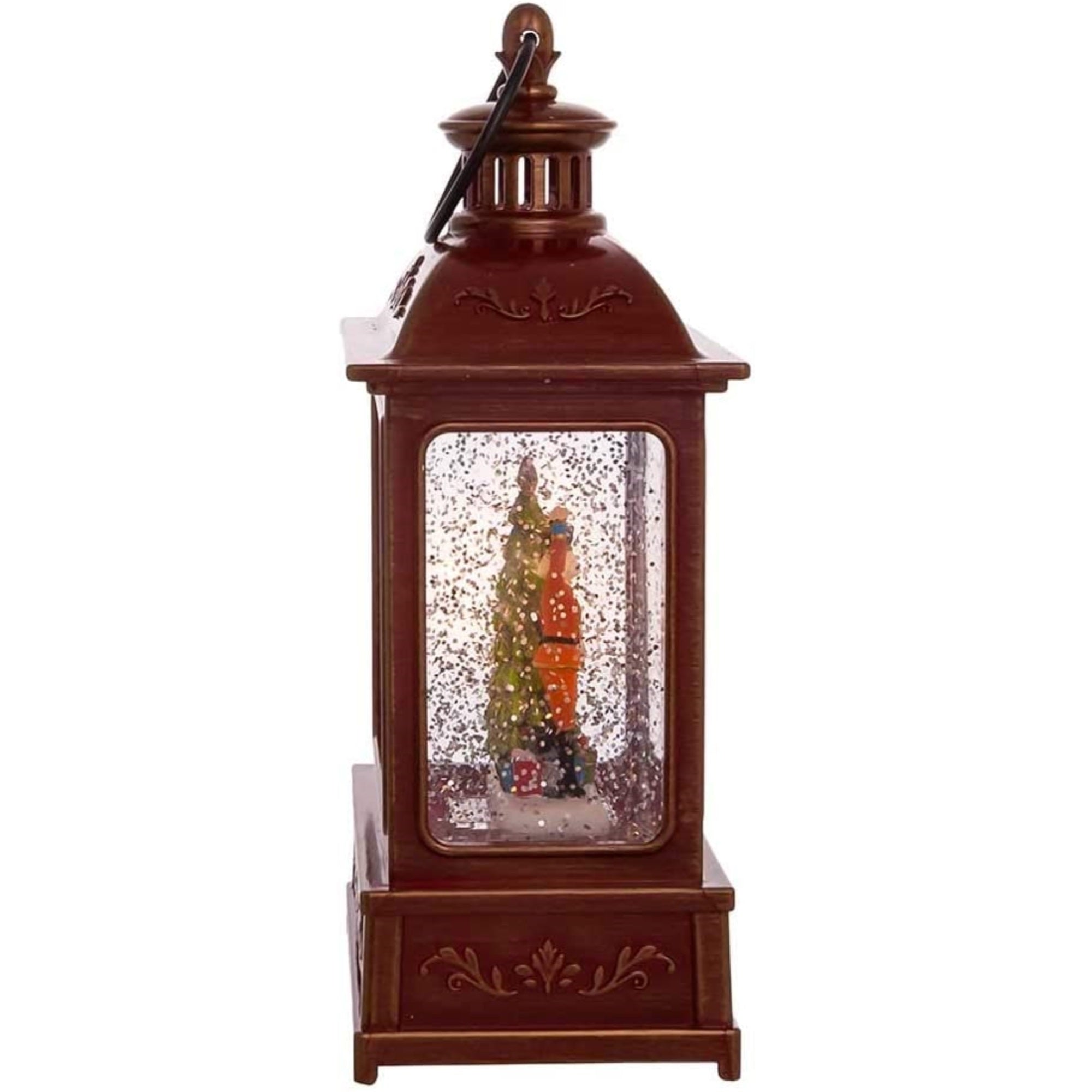 Kurt Adler Indoor Battery-Operated LED Lighted Tabletop Decoration, Nutcracker Swirl Lantern, 8"